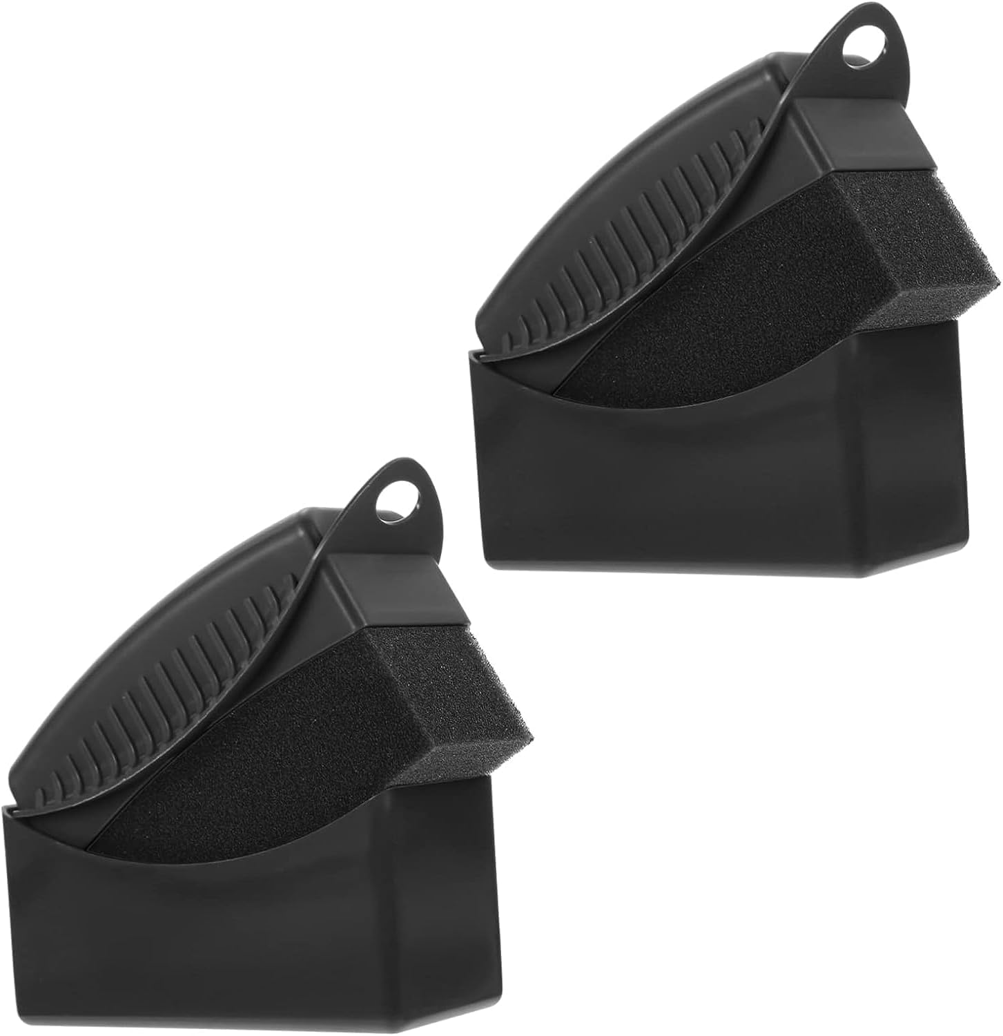 2Pcs Car Wheel Waxing Sponge Tire Shine Applicator, Tire Shine Sponge Pad Tire Shine Applicator, Auto Tyre Cleaning Pad, for Tire Dressing Applicator Car Tire Shine Applicator (Black) image number 4