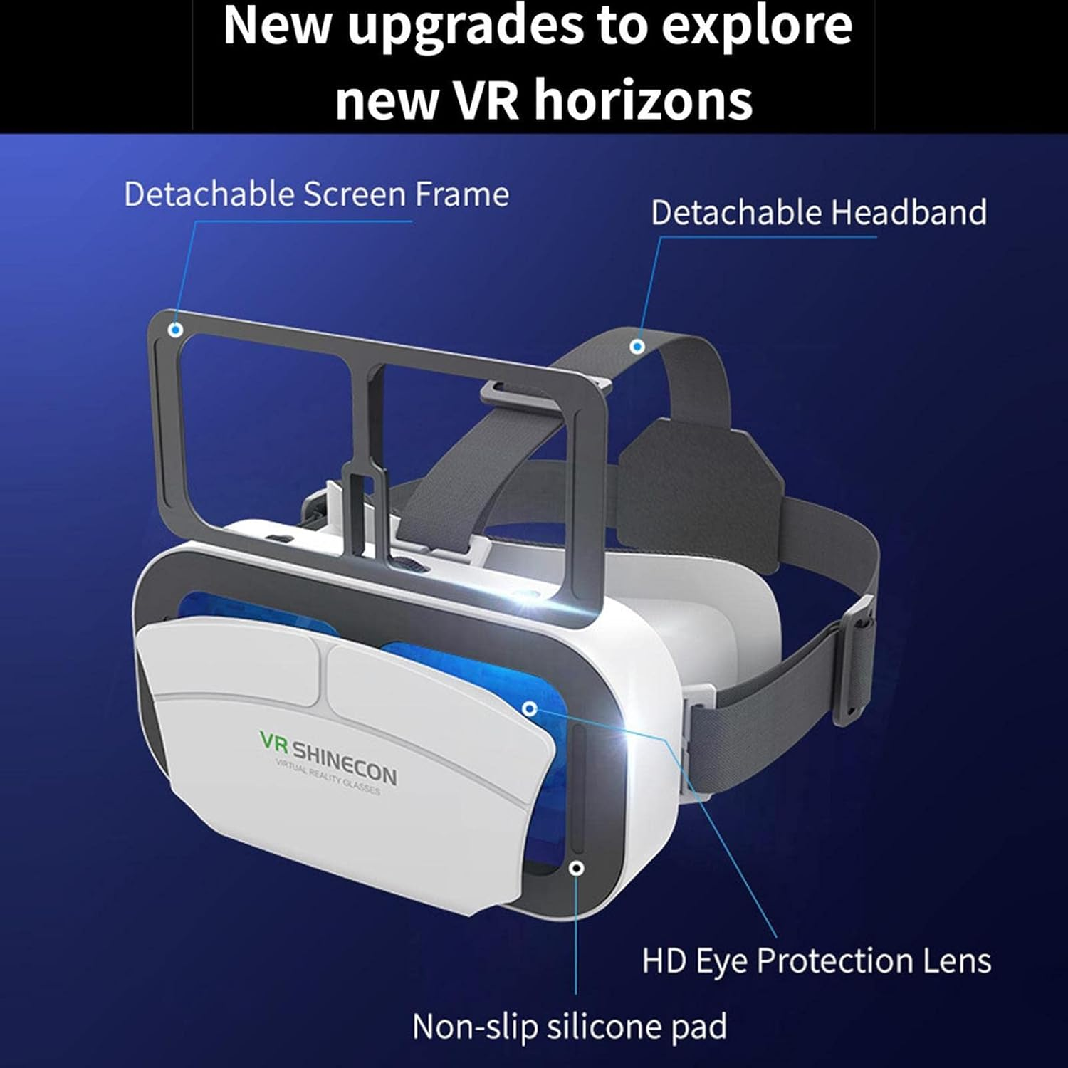 3D VR Virtual Reality Headset, Adjustable VR Headset for Adults Watching Movies, Comfortable VR Goggles/Glasses Suitable for All Smartphones with 4.5-7.0 Inch Screen Youngwier image number 2