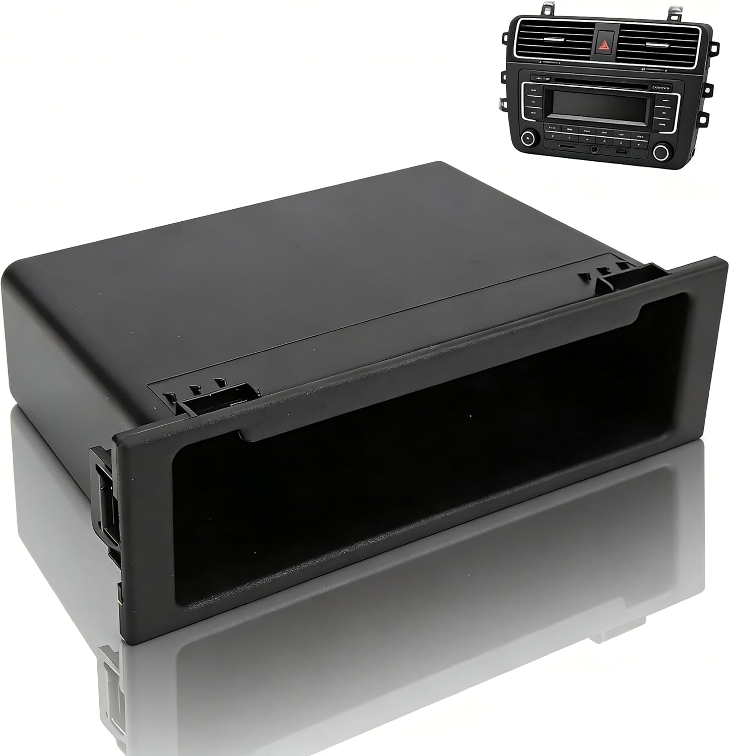 Changor 1Din Stereo Radio Storage Box Dashboard Organizer Replacement Red Wolf Single Din Radio for with ABS Plastic Sturdy Construction No Modification Needed image number 6