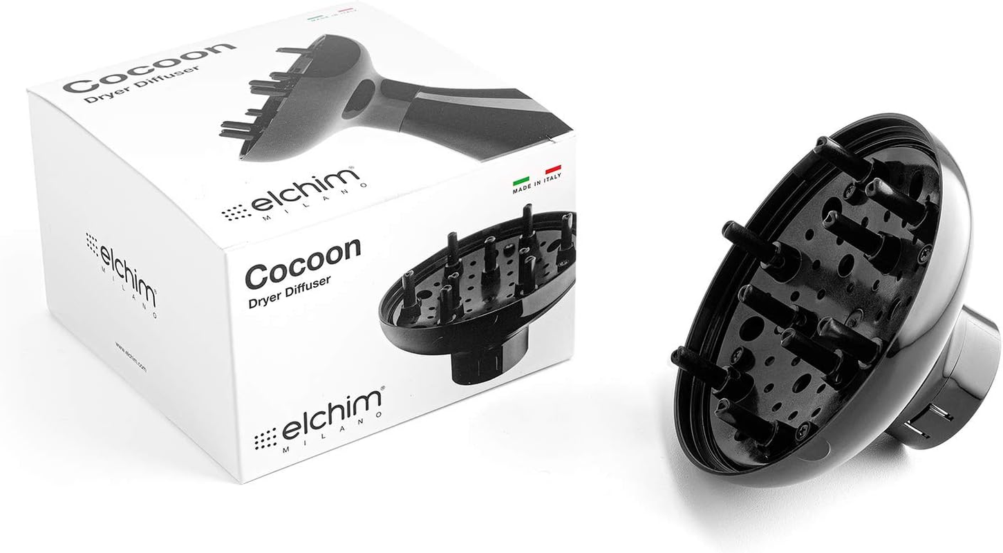 Elchim Cocoon 2 in 1 Dryer Diffuser Attachment for Elchim 8Th Sense Run, Light and 3900 Hairdryers - 1 Year Guarantee