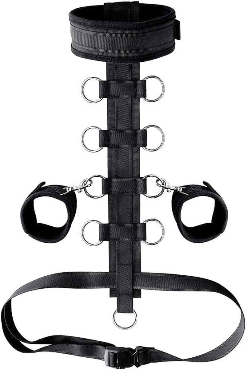 Bed Bondage Restraints Sex Adult,Bdsm Sex Handcuffs Bed Restraint Straps for Couples, Bed Sex Bondage Romance Straps for Couple,Sexy Toys Set with Adjustable Wrists Ankle Cuffs Sweater R7 image number 1
