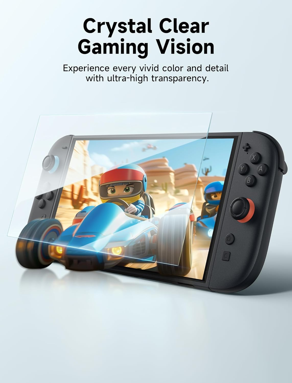 JSAUX Screen Protector for Nintendo Switch 2 (2025), [3-Pack] Ultra HD Glass Protector 9H Hardness Easy to Install with Guiding Frame Scratch Resistant Tempered Glass