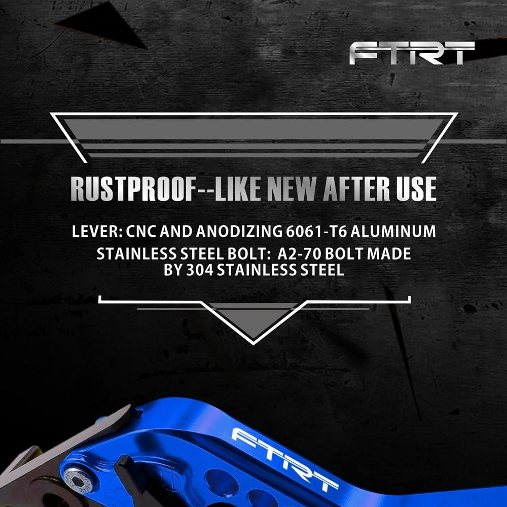 Short Brake Clutch Levers Compatible with MT-07 FZ-07 MT-09 FZ-09 2014-2020/ XJ6 Diversion 2004-2015/ FZS1000 FZ1 FAZER 06-15/ FZ6R 09-15/ FZ8 2011-2015/ XSR700 XSR900 16-19: Blue - Blue image number 4