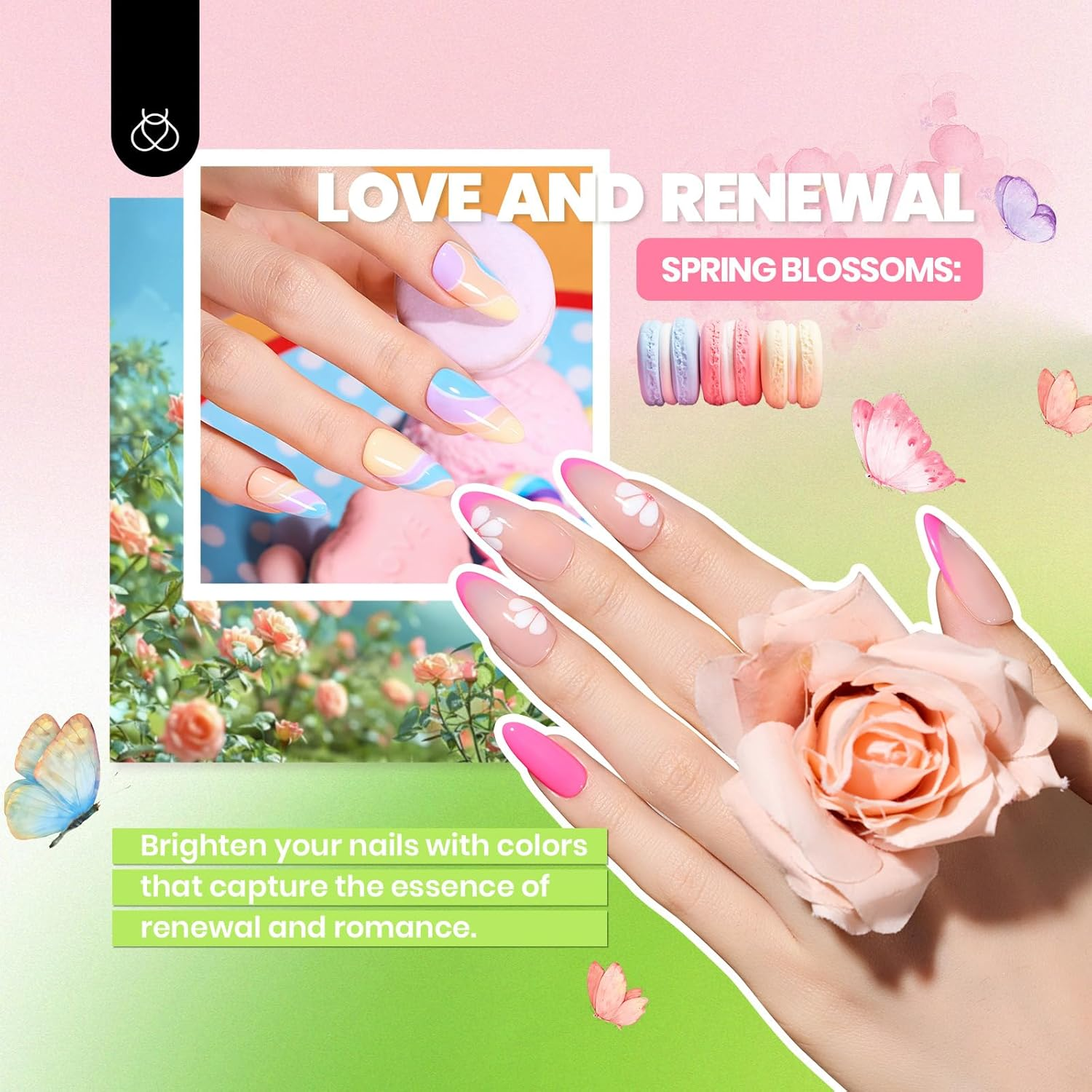 Beetles Gel Nail Polish Kit with U V Light - 68 Pcs Set 35 Colors Pink Glitter Nude Gray Gel Polish with Base and Matte&Glossy Top Coat Vivid Seasons Gel Nail Set Nail Art Manicure Tools Gifts image number 6