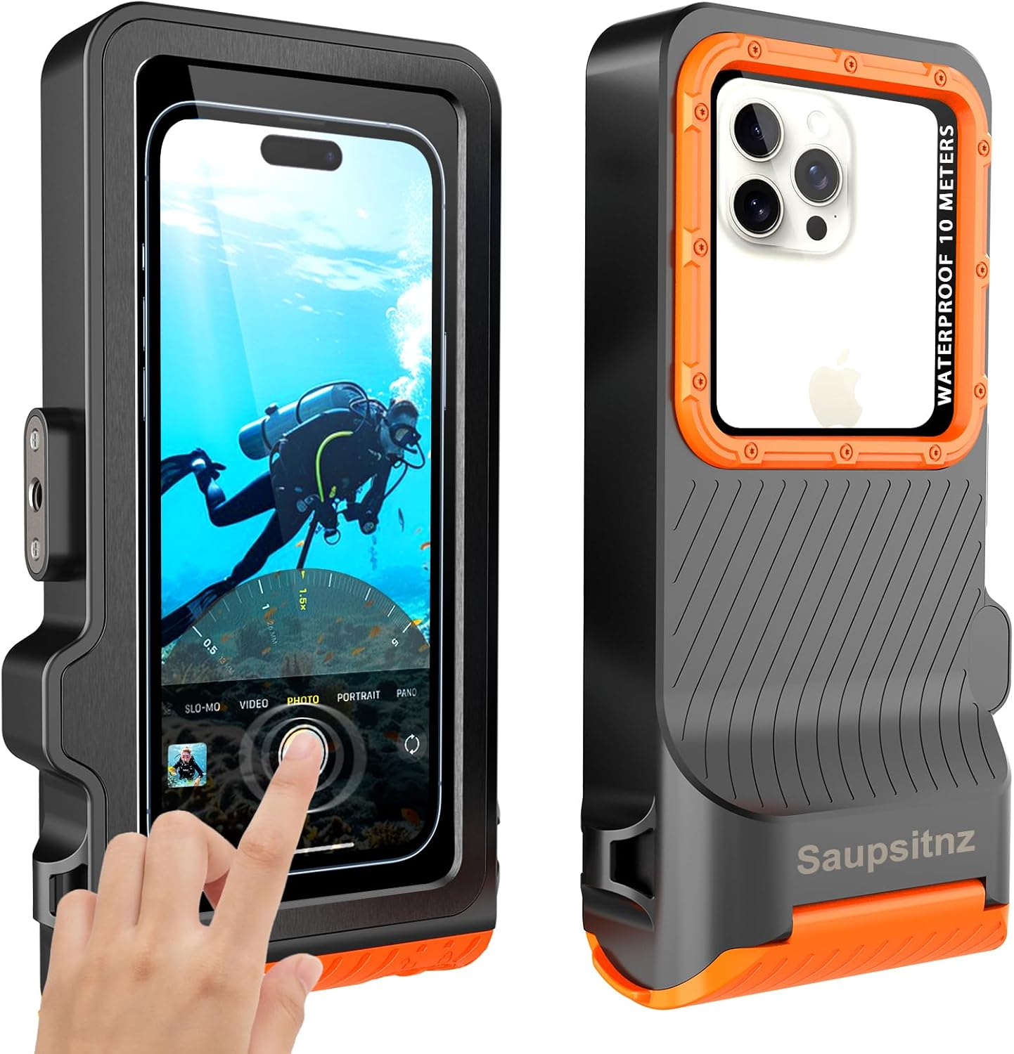 Waterproof Phone Case for Underwater Touch Screen Photography, Diving Snorkeling Swimming Surfing Housing for Iphone 15 Pro Max/15 Pro Samsung S24 Ultra/S24 plus No More than 6.9 Inch Smartphones
