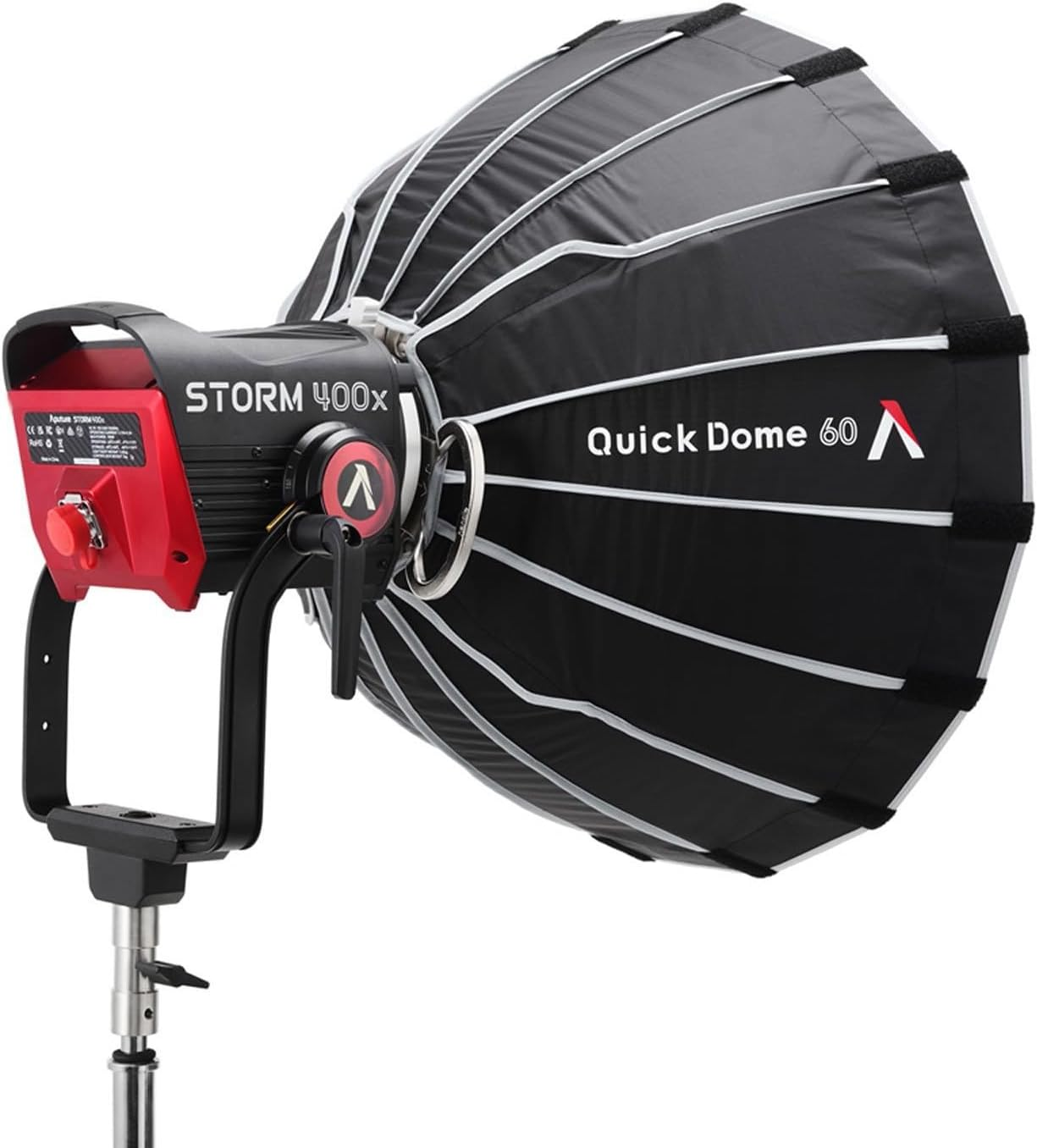 Aputure Quick Dome 60 Bowens Mount Softbox - 60Cm (2Ft) Circular Quick-Release Softbox with 16 Steel Rods, for Aputure Storm 400X and Other Bowens Mount Video Light,For Studio/On-Location Shooting image number 3