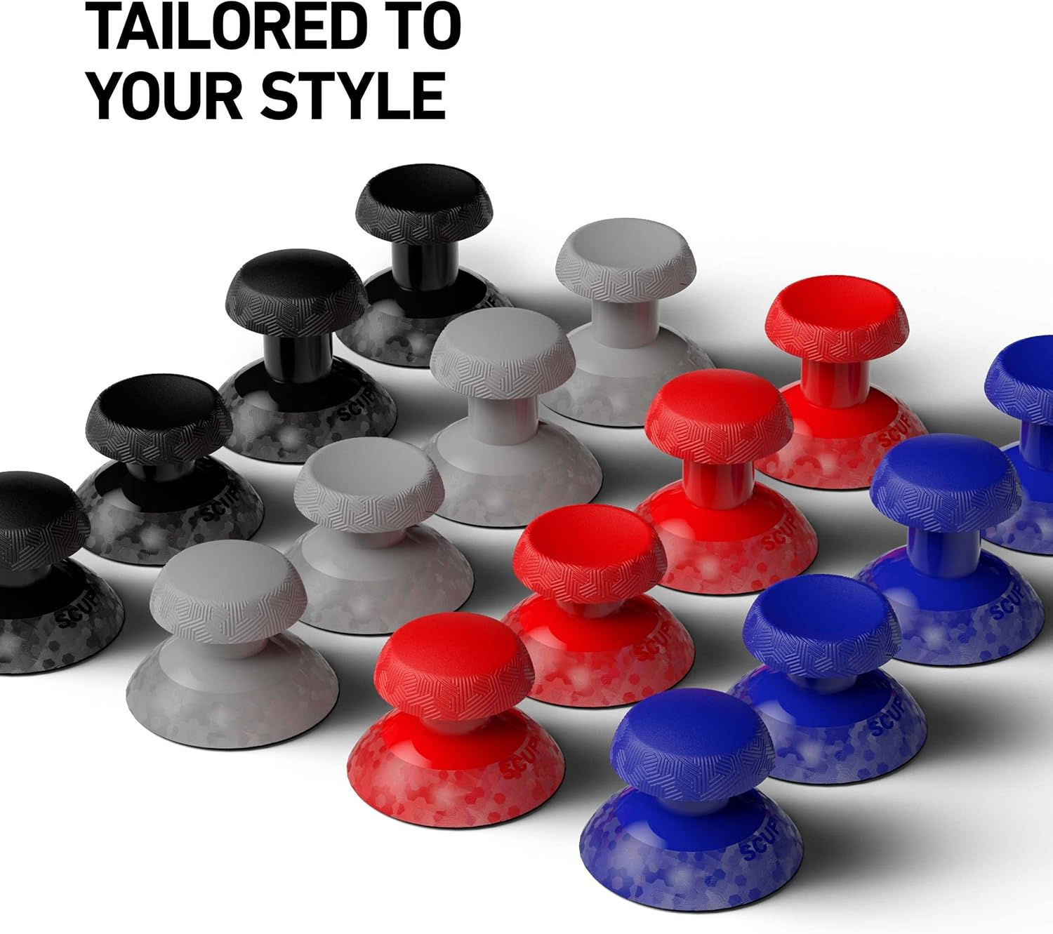 Scuf Instinct Pro Interchangeable Thumbsticks for Xbox Series X|S Controllers 4-Pack, Blue image number 3