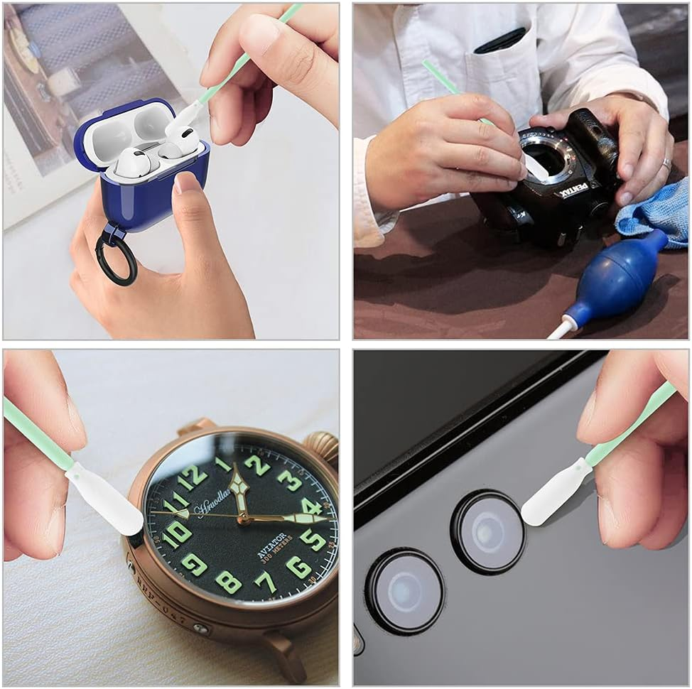 200 Pieces Cleaning Sponge Long Sterile for Inkjet Print Head Cleaner, Camera, Lens Cleaning, Optical Equipment, Green image number 5