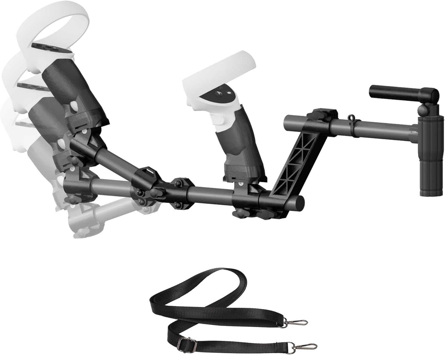 Gun Stock for Quest 2, Compatible with VR Quest2 Controller Grips for Enhance Stability and Control Magnetic Stock Rifle Adapter (Black for Quest2) image number 2