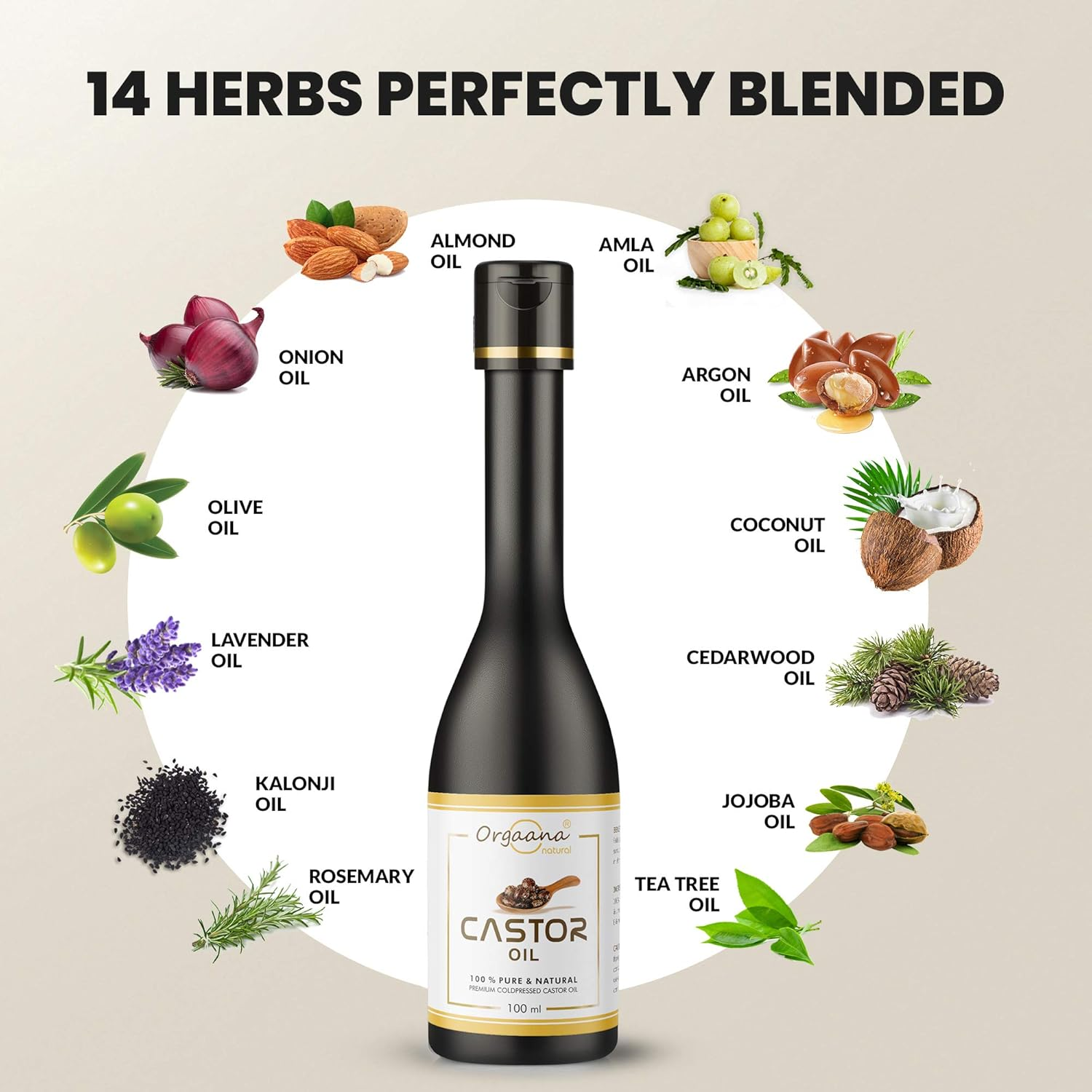 Premium Cold-Pressed 100% Pure Castor Oil for Hair Oil (100 Ml) image number 5