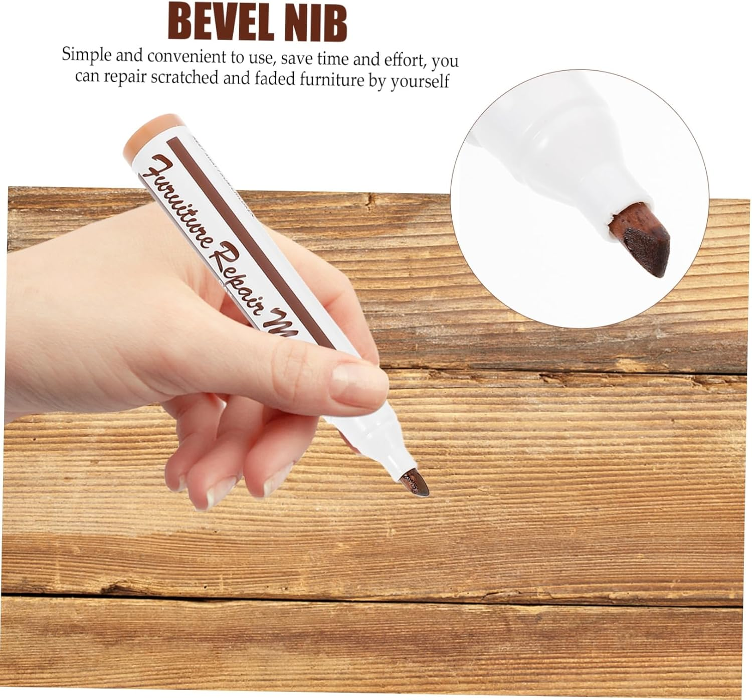 Healeved 12Pcs Repairing Pen Furniture Touch-Up Pen Wood Scratch Repair Kit for Household Wooden Furniture Markers image number 3