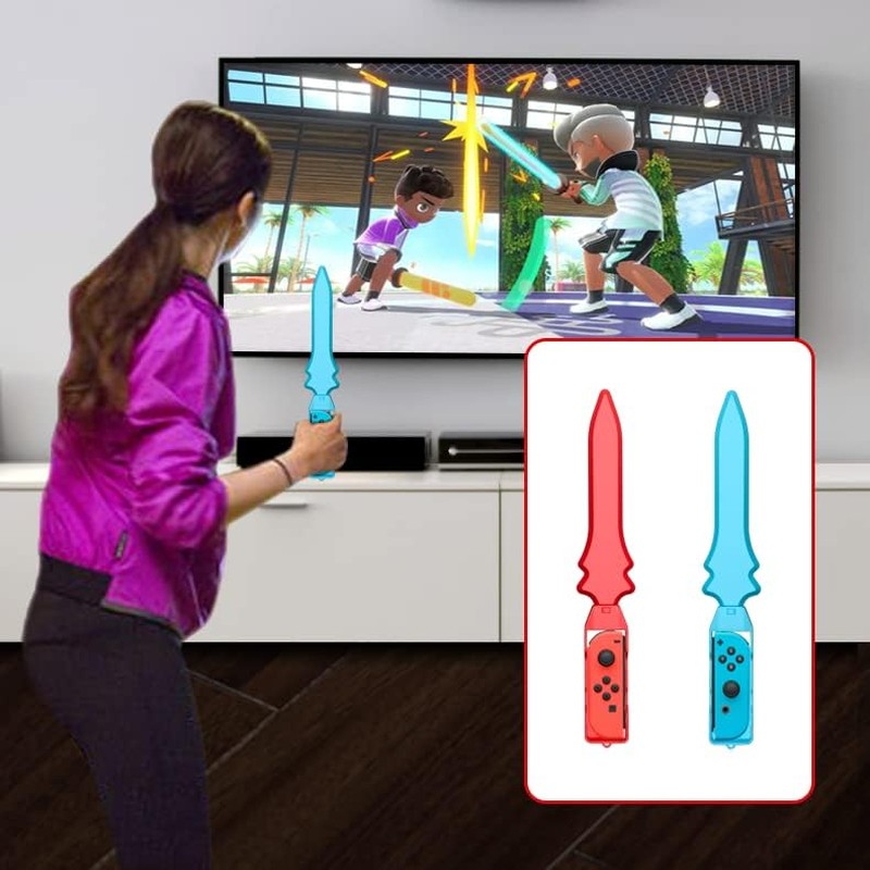 10 in 1 Switch Sports Accessories Bundle for Nintendo Switch, Family NS Sport Game Switch OLED Kits with Tennis Rackets, Golf Clubs, Chambara Swords, Soccer Leg Straps & Joycon Grips image number 1