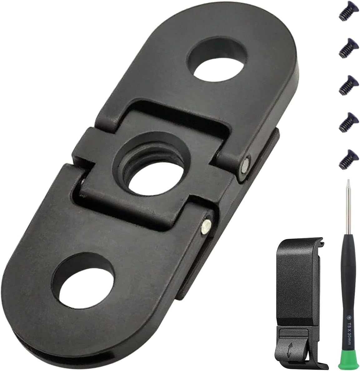 ZHUROUPU Replacement Folding Fingers for Gopro Hero 12/11/10/9/8/MAX, Magnetic Folding Mounting Adapter with 1/4 Tripod Connect Port for Handle Monopod Vlog, Battery Side Door Cover and Repair Tools