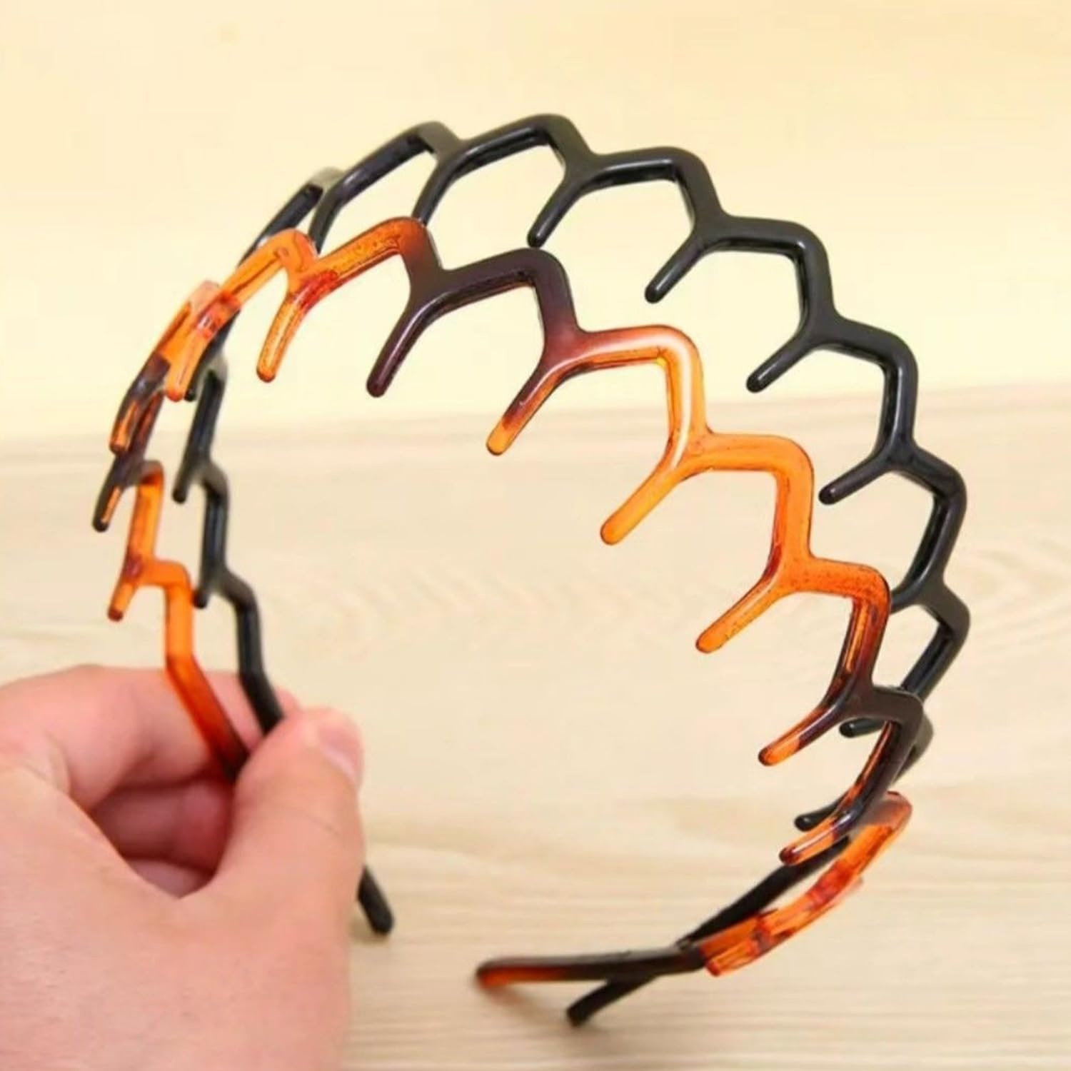 8-Piece Zigzag Anti-Slip Headband, Classic and Fashionable, Simple Headband for Men and Women, Multifunctional Face Headband, Solid Accessories with Fixed Bang. image number 3