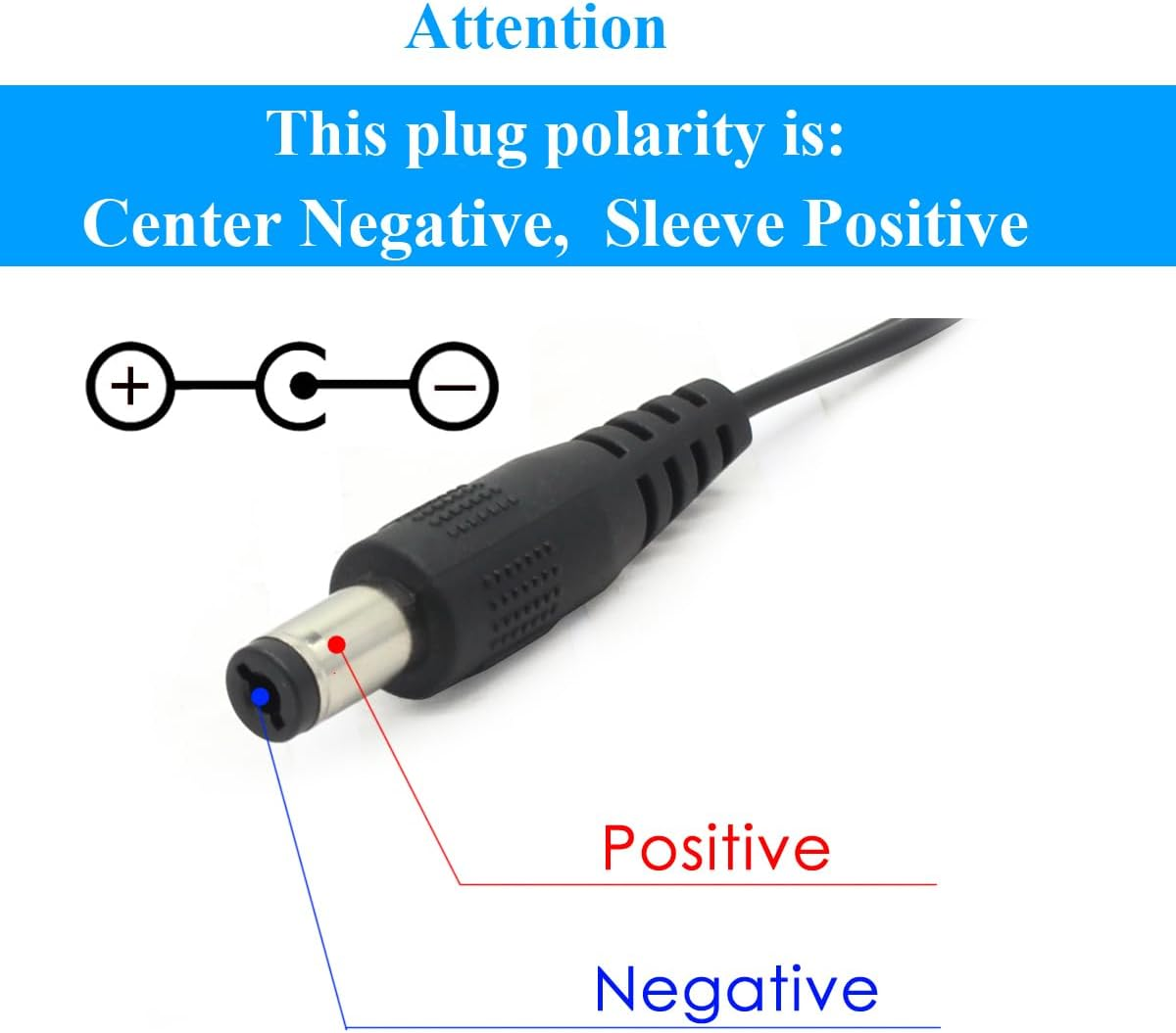 AC to DC 9V 1A Power Supply Adapter, Plug 5.5Mm X 2.1Mm, Center Negative, for Guitar Effects Pedal, 2 Meters image number 5