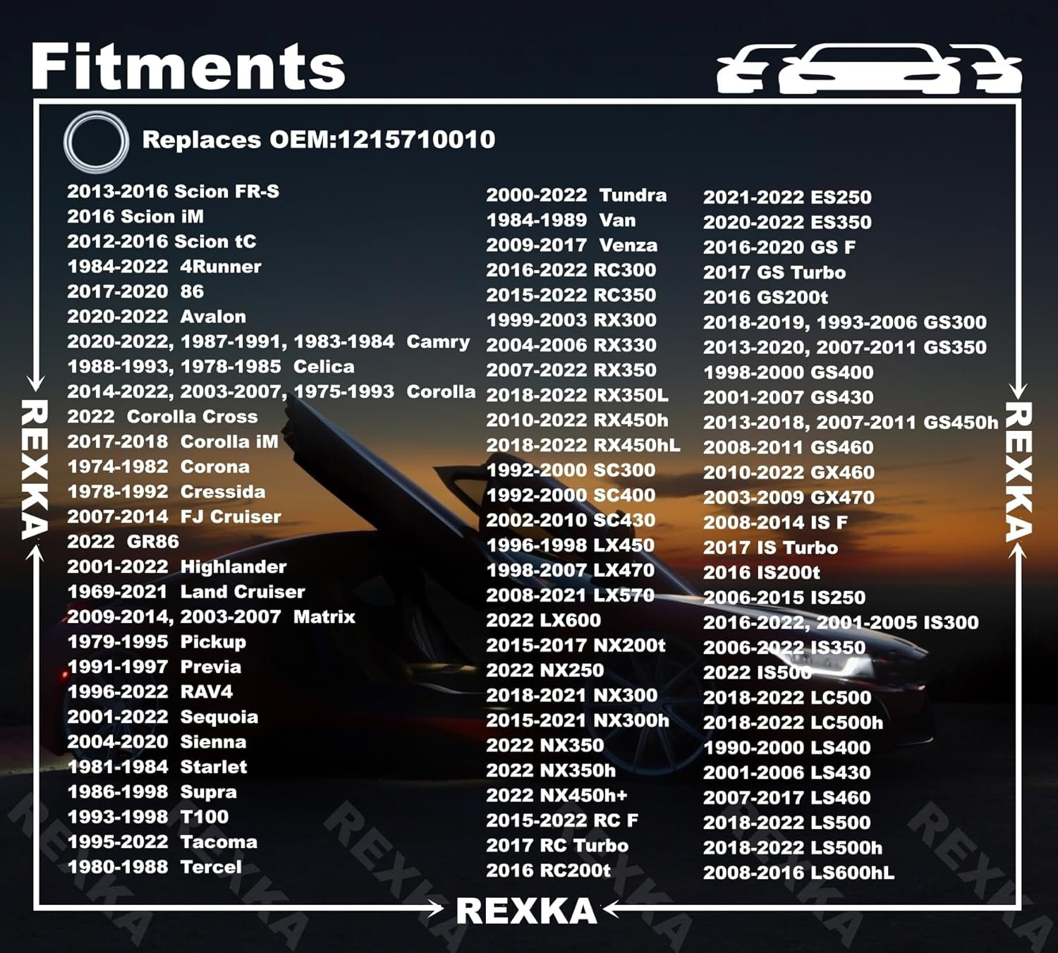 Rexka Transfer & Differential Service Gasket Kit Fits Toyota Lexus 4Runner Land Cruiser Tundra Tacoma FJ Cruiser Highlander RAV4 Sequoia Sienna 12157-10010 90430-24003 90430-18008 (Pack of 12) image number 5