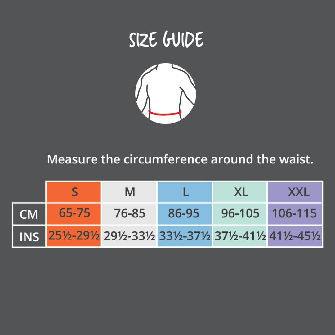 Thermoskin Adjustable Back Stabiliser, Black, XL