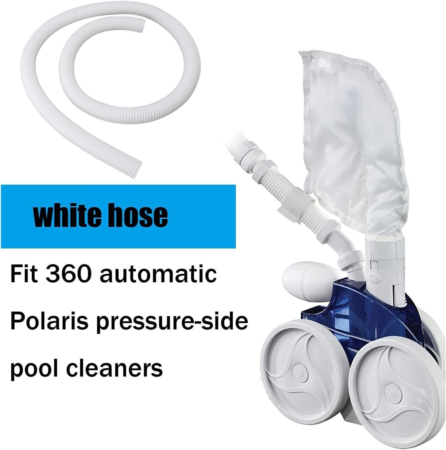 6Ft PVC Cuffless Feed Hose, for Polaris 360 Cleaner, Efficient Pool Washing, Smooth Pool Experience, Prevent Water Pollution, Pool Water, Easy Installation image number 5