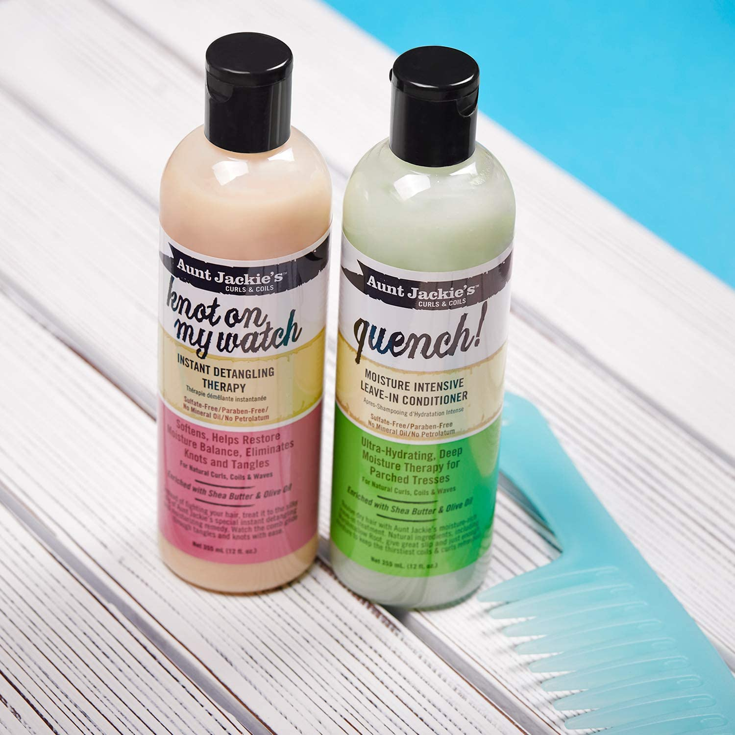 Aunt Jackie'S Curls and Coils Knot on My Watch Instant Hair Detangling Therapy for Natural Curls, Coils and Waves, Enriched with Shea Butter, 16 Oz image number 6