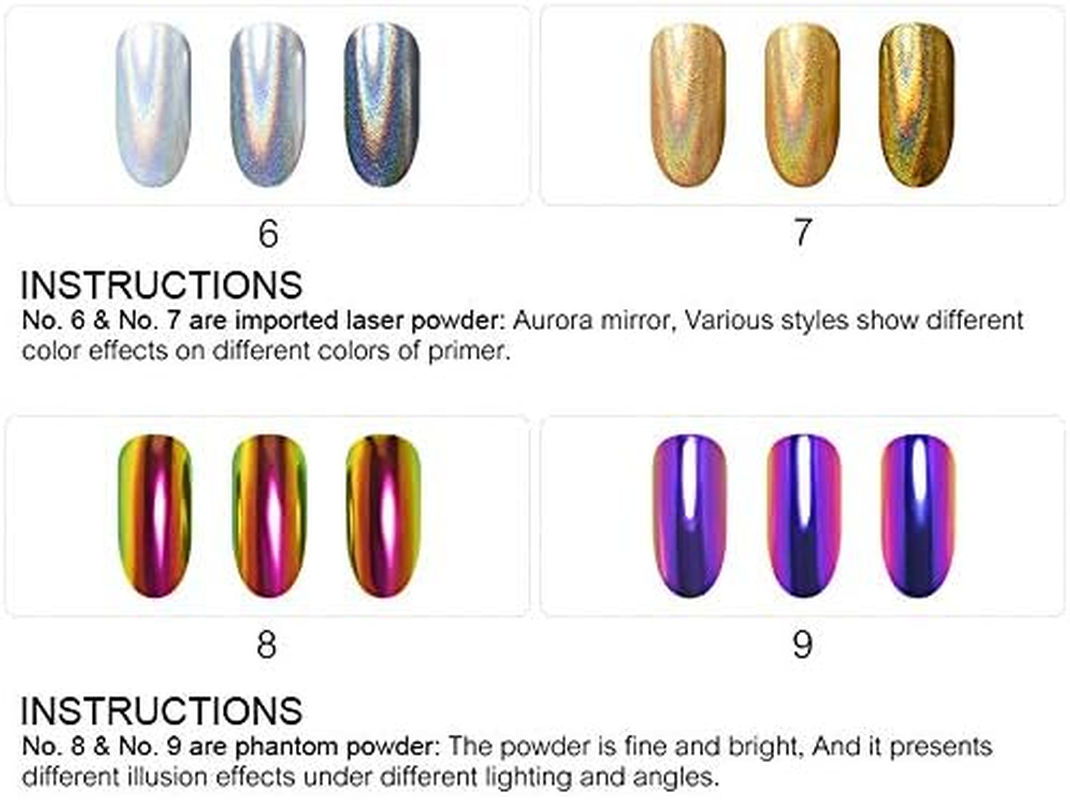 Rolabling Nail Powder Air Cushion Pen Mirror Effect Nails Powder Holographic Chrome Pigment Nail Decoration Nail Art Tool image number 3