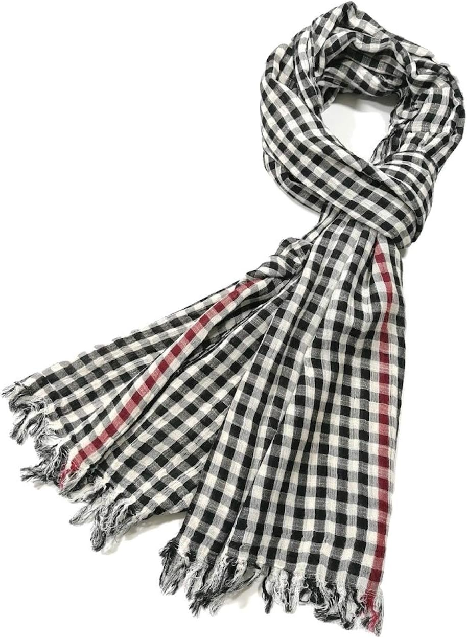 Shanlin Unisex Cotton-Linen Scarves for Men and Women - 3Clr-Beige-Gw image number 4