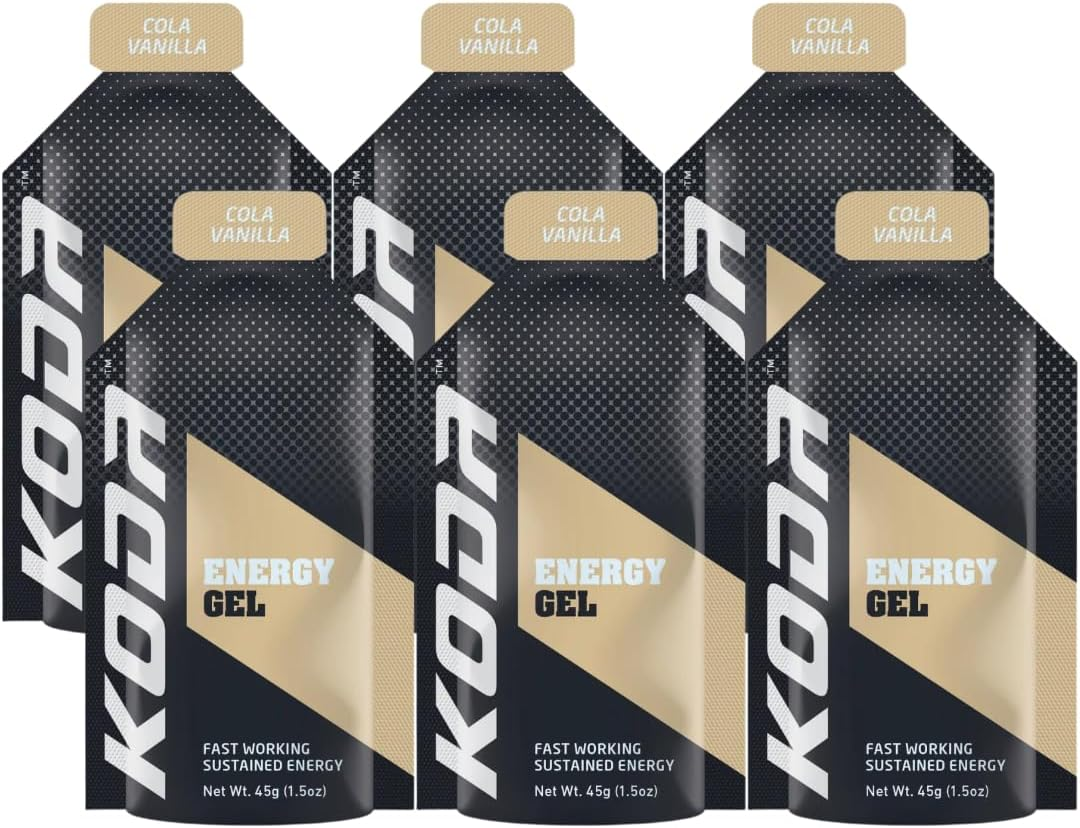 KODA Energy Gel, Smooth Consistency, Fast Acting Energy Boost, (Cola, Pack of 6) - Cola image number 4