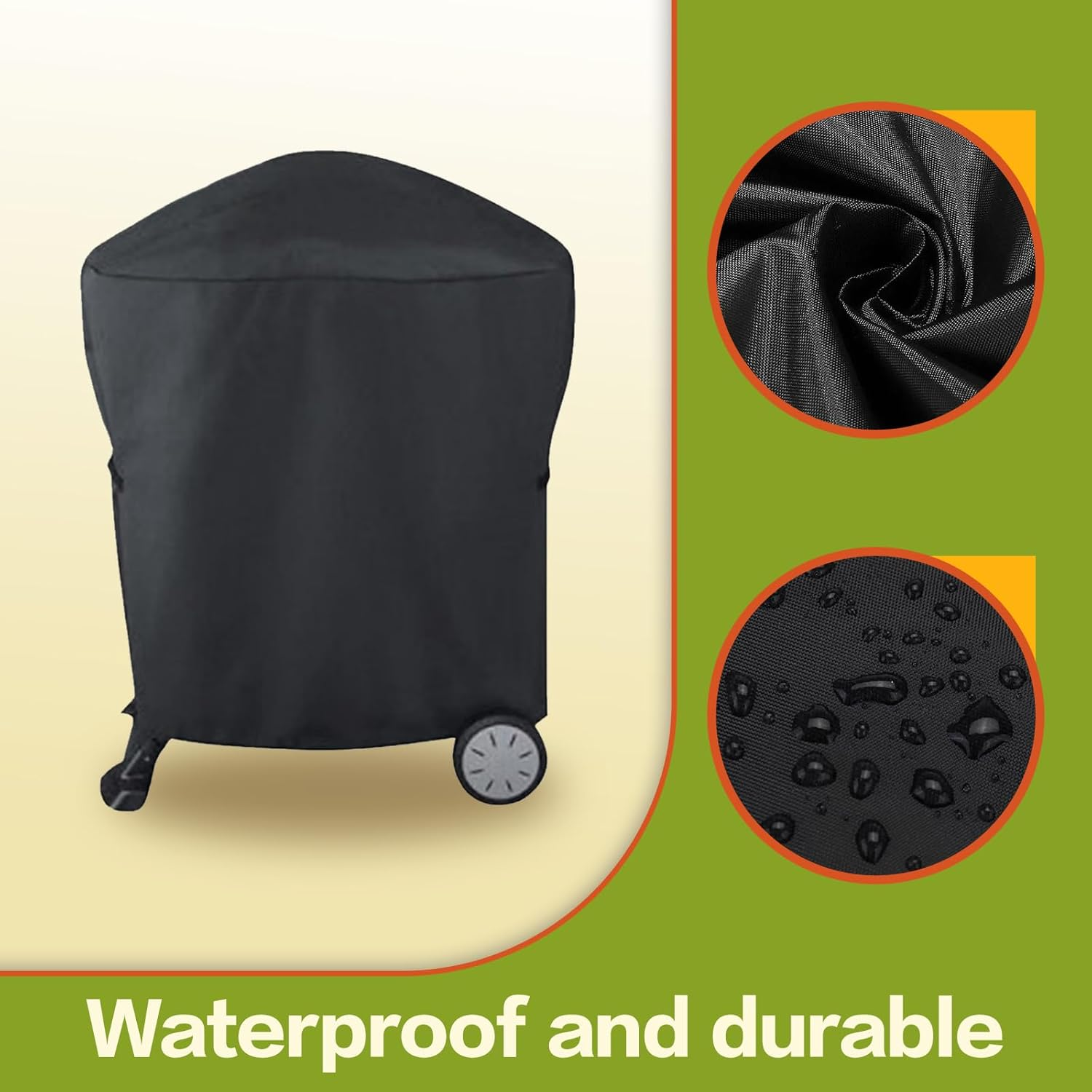 Extended Grill Cover for for Weber Q100 Q1000 Q1200 Q200 Q2000 Q2200 Series Grills with the Q Portable Cart,Longer Grill Cover Replacement for Weber 7113