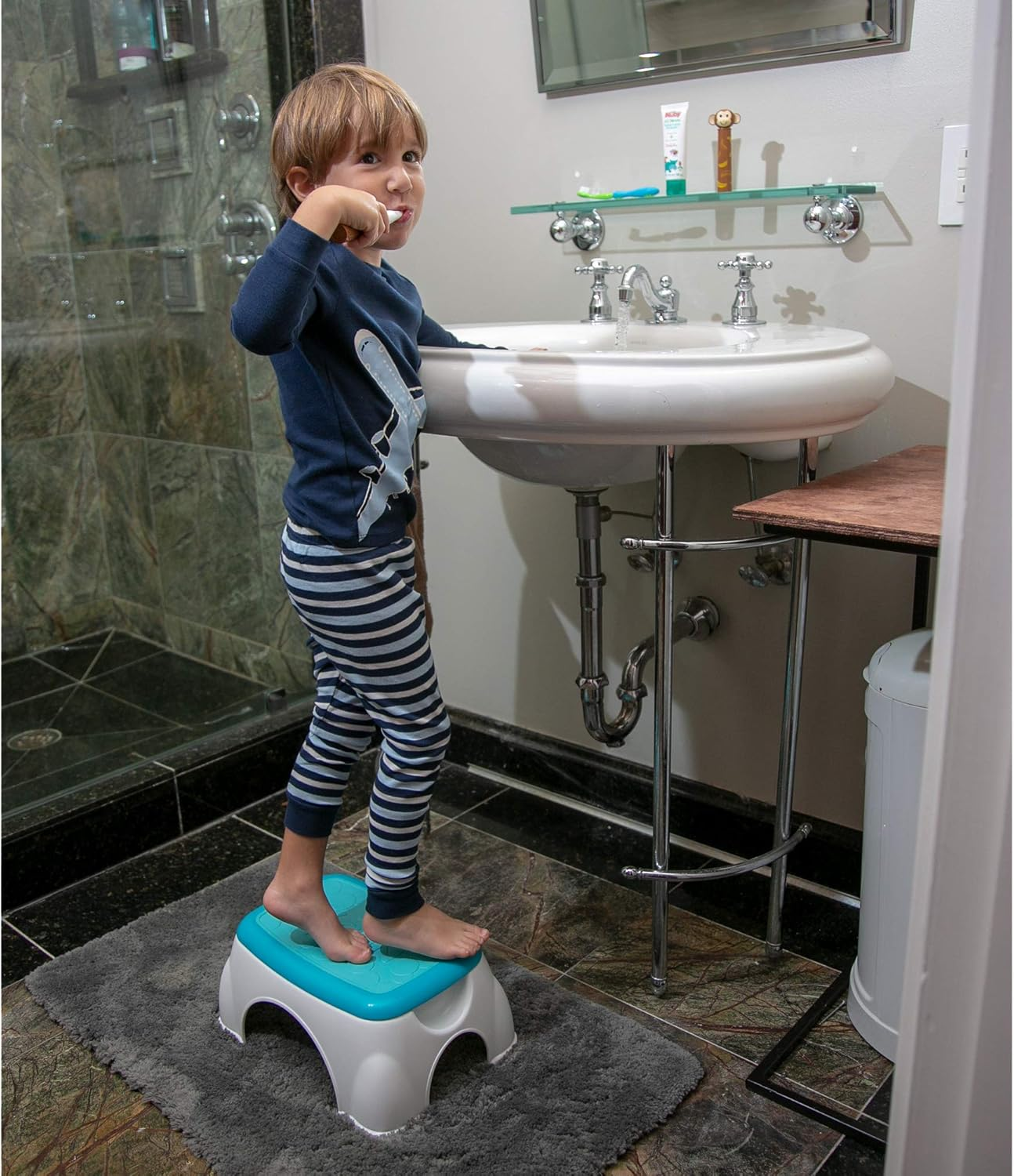 Nuby Step up Stool, Aqua image number 4