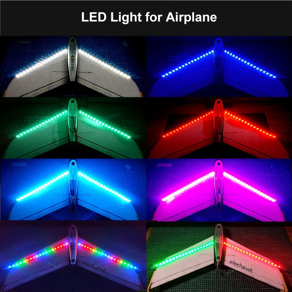 RC LED Light Strips Kit for RC Car Crawler Truck Airplane Boat Drone Fixed Wing Traxxas TRX4 Axial SCX10 Color Changeable image number 1