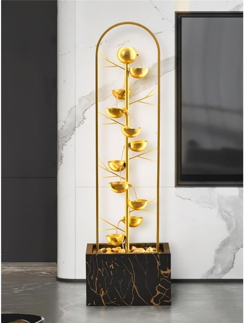 Outdoor Fountain Living Room Entrance, Housewarming, Wealth Attraction, Opening Ceremony Gift Decoration Modern Light Luxury Flowing Fountain