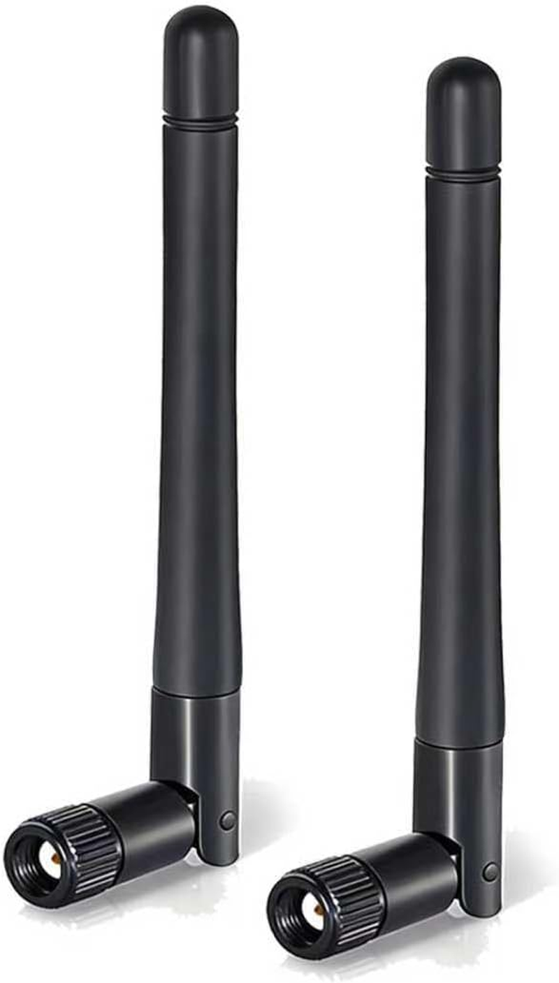 Wifi Antenna 2.4Ghz 5Ghz MIMO RP-SMA Male Aerial (2-Pack) Compatible with Desktop Computer Wifi Router Wireless Network Card USB Adapter Security IP Camera Video Surveillance Monitor System image number 2