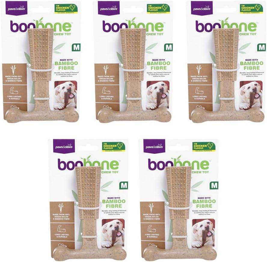 Paws & Claws Boobone T-Bone Dog Chew Toy, 14.5 X 11.5 X 4.5 Cm (2 Assorted) image number 3