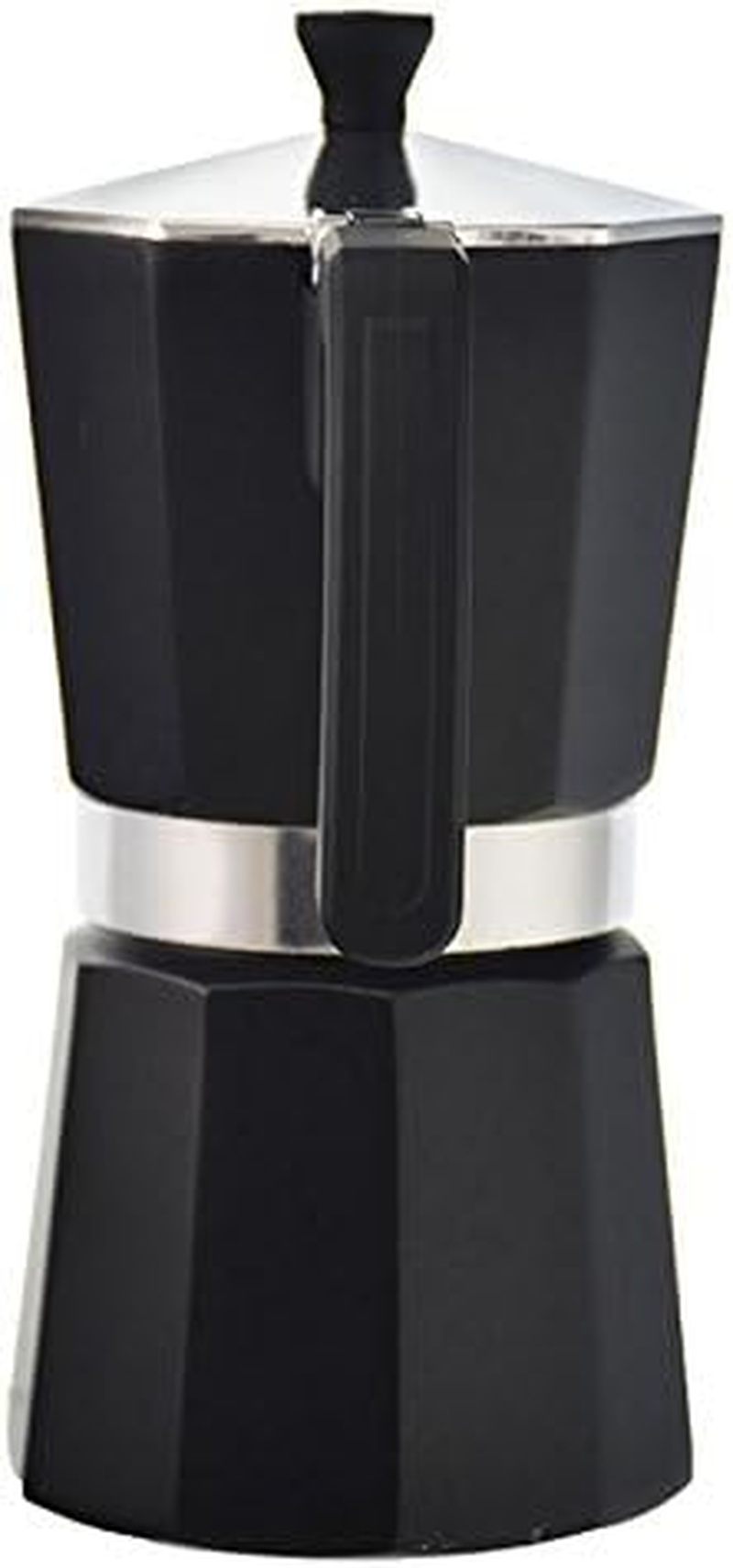 GROSCHE Milano Stovetop Espresso Maker Moka Pot 6 Cup - 9.3 Oz, Black - Moka Expresso Coffee Maker Stove Top Coffee Maker Moka Italian Espresso Greca Coffee Maker Brewer Percolator image number 5