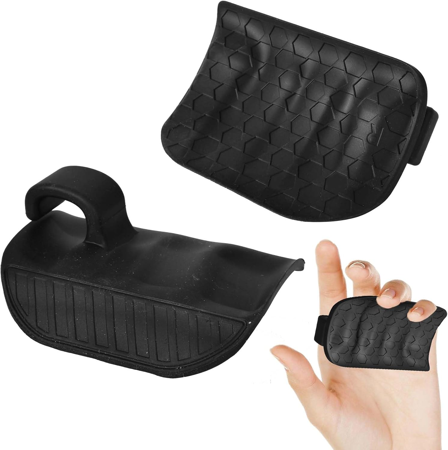 1 Pair Non-Slip Training Grips, Silicone Training Gloves for Gym, Ergonomic Rubber Grips for Men and Women for Weightlifting, Gymnastics, Cross Training, Pull-Ups, Fitness Accessories image number 2