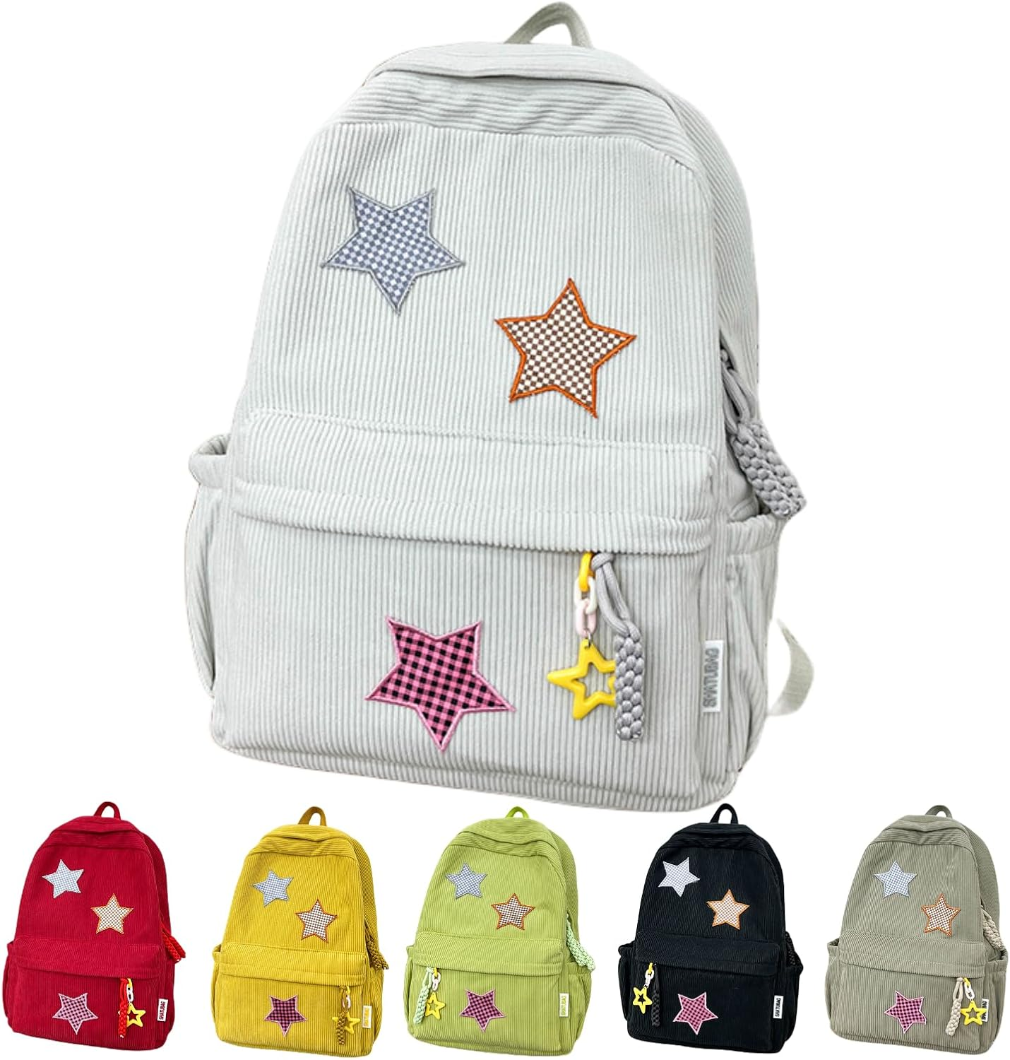 Star Backpack Kawaii Large Capacity Aesthetic Rucksack Cute Accessories Bag for Woman Light-Hearted Mori