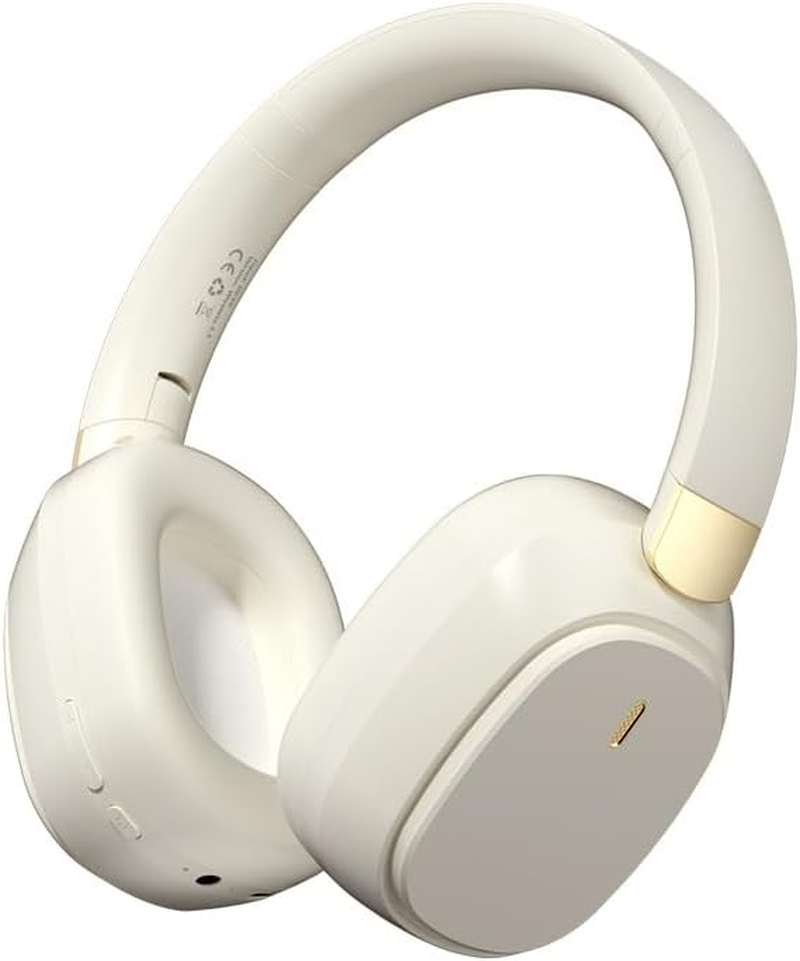 Ariv Hommey Wireless Over-Ear Bluetooth 5.3 Headphones - 20H Playback, Foldable Ultra-Light 198G Design | Built-In Mic | Dual Mode for Pc/Smartphone (Off White)