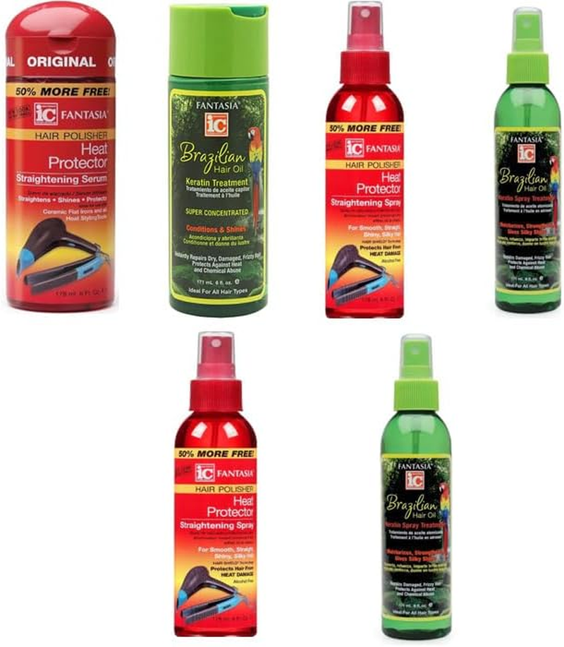 Fantasia Hair Polisher Heat Protector Straightening Spray, 6 Oz image number 5