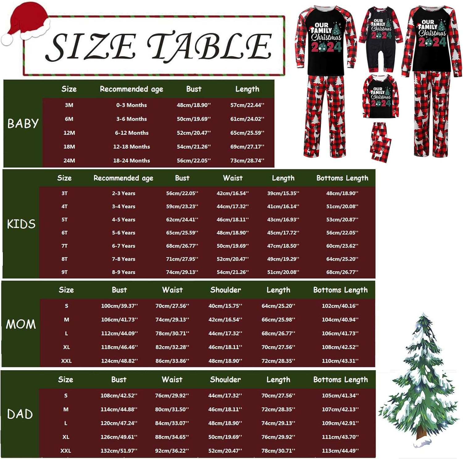 Family Christmas Pajamas Set, Matching Pjs Couple Christmas Pajamas Family Set, Holiday Matching Pajama