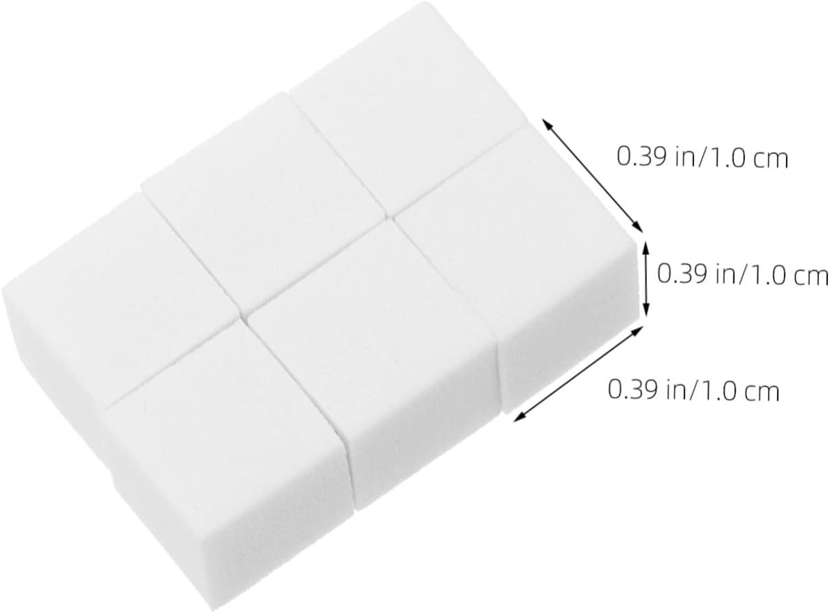 DEARMAMY 100Pcs Small Square Nail Sponges Soft Blending Makeup Sponges for Manicure Precise Mini Convenient Travel Use Nail Art Tools image number 2