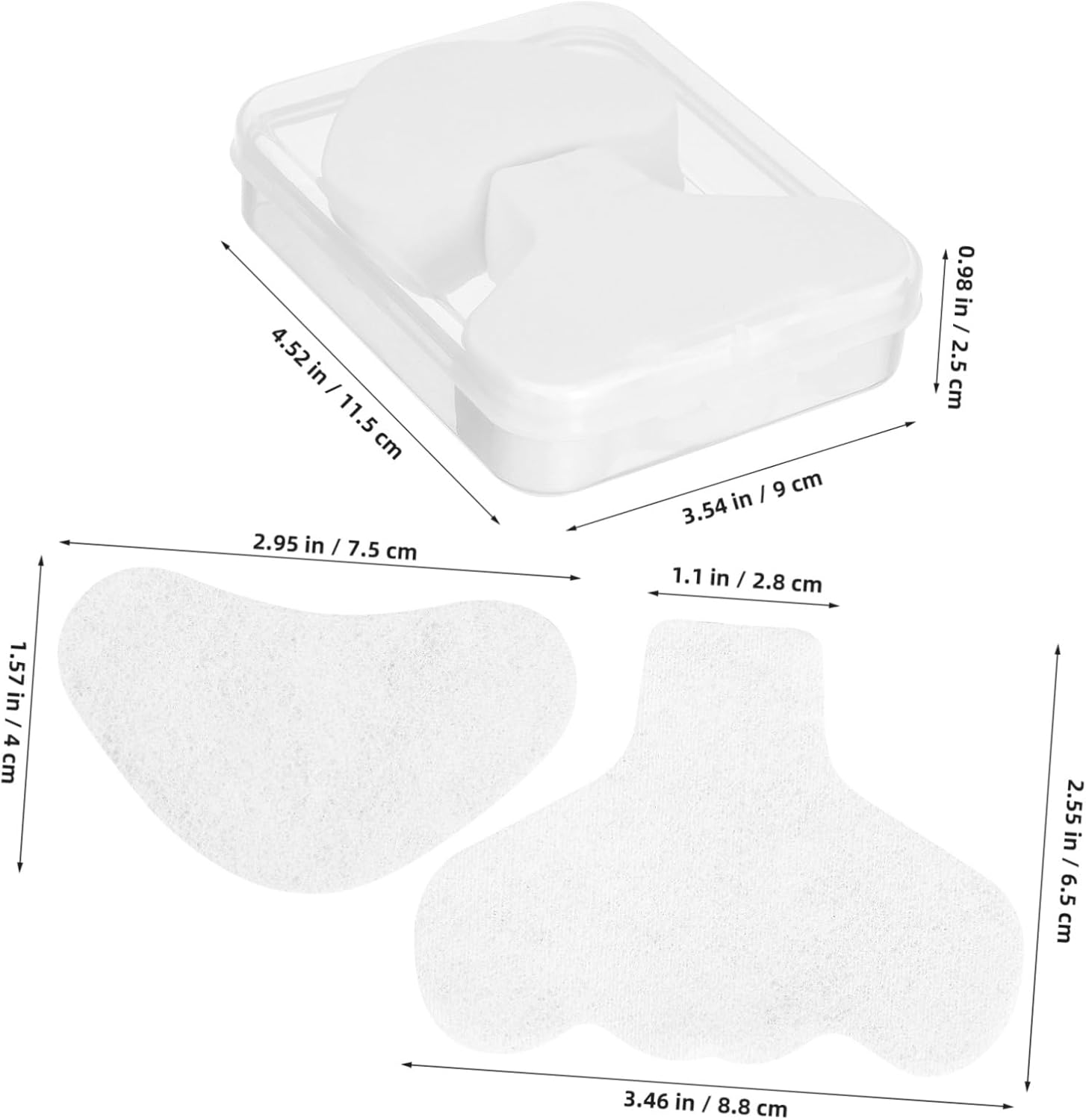 T-Zone and Chin Pore Cleansing Nose Patches 200Pcs Cotton Face Pads Deep Cleansing Skin Care for Facial Spa and Salon Use image number 2