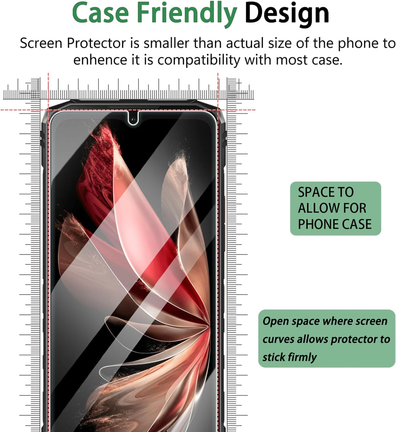 Vsjnk Screen Protector for Doogee Blade10/10 Pro/10 Ultra/10 Max with 2 Tempered Glass, 9H Anti-Scratch, Anti-Bubble, HD Screen Protector, Compatible with Doogee Blade10 image number 1