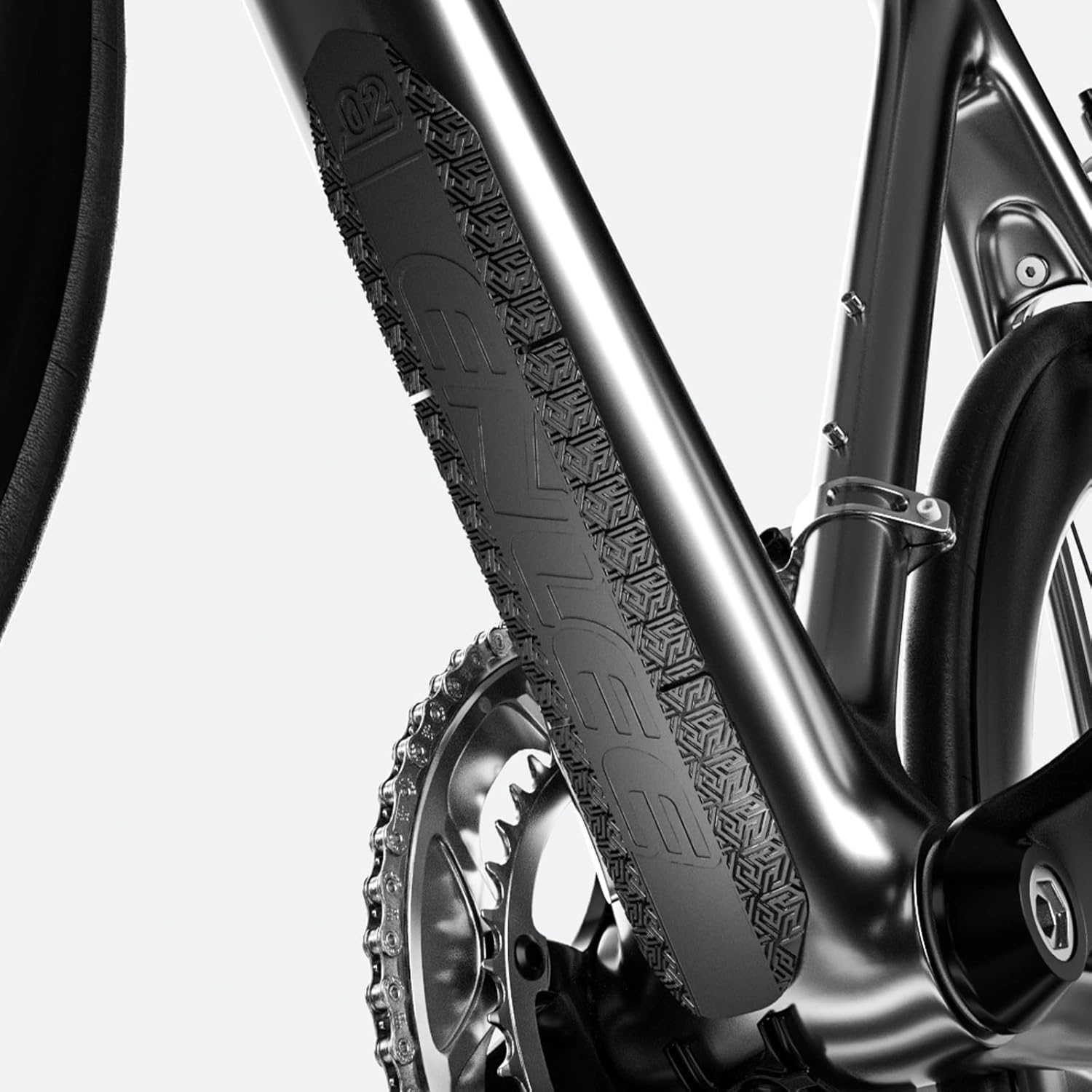 ENLEE Mountain Bike down Tube Frame Protector, 3M MTB Bicycle Frame Guard - Protect the Bike from Collision and Scratch - Black 2 image number 4