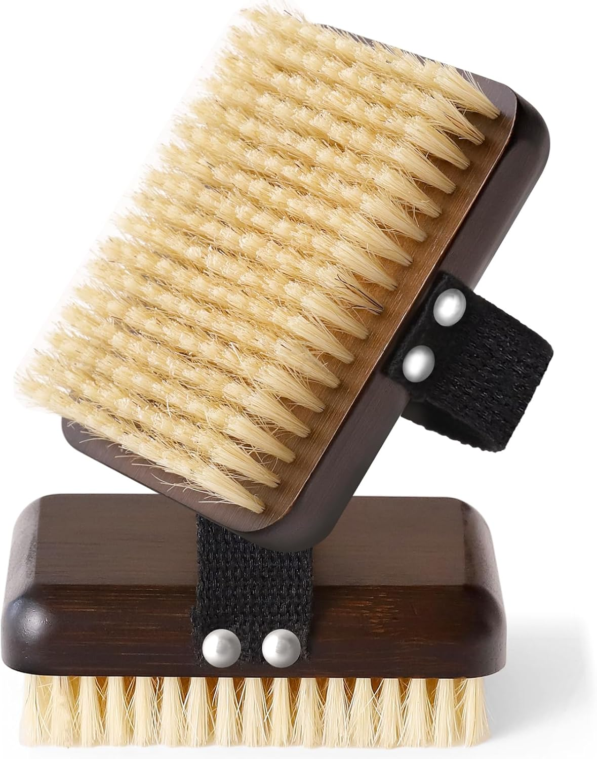 Dry Brushing Body Brush, Azymi Shower Brush for Body Natural Thick Bristles Exfoliates Dead Skin, Detoxifies, Improves Blood Circulation- Spa-Grade Dual Use Dry& Wet Brush 1-Pack image number 2