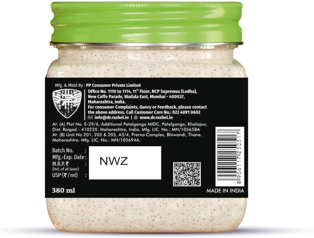 DR.RASHEL Scrub for Face & Body (Papaya Scrub, 380 ML) | All Skin |Cleanser Scrub for Deep Exfoliation | Dead Skin Remover Scrub | Tan Removal | Blackhead Remover Scrub | Face Scrub | Body Scrub