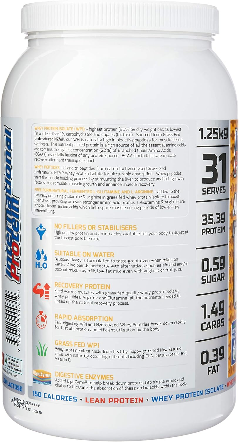 International Protein Amino Charged Cookies & Cream Flavour Whey Protein Isolate Powder 1.25 Kg image number 4