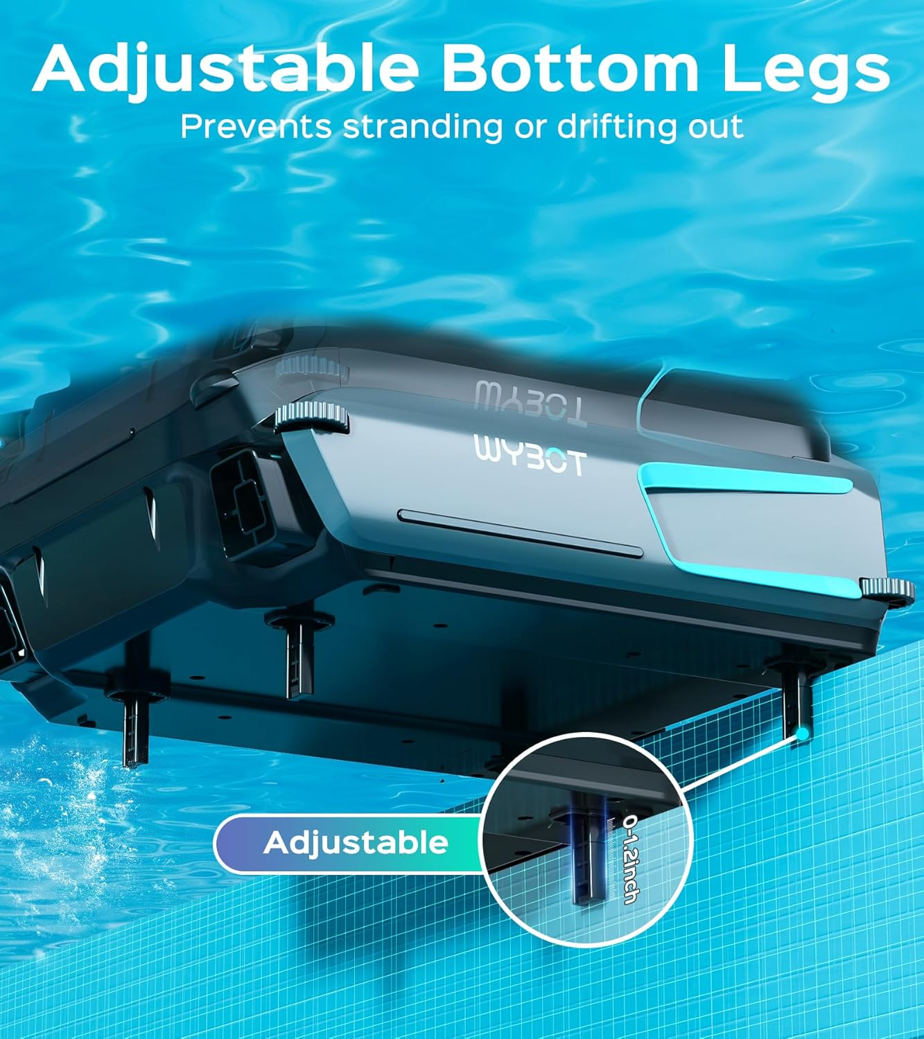 (2025 New) WYBOT F1 Robotic Solar Pool Skimmer with APP Support, 24/7 Cleaning, Dual Charging Modes, Smart Obstacle Avoidance, Ideal for Most Swimming Pool Types, Black Green image number 1