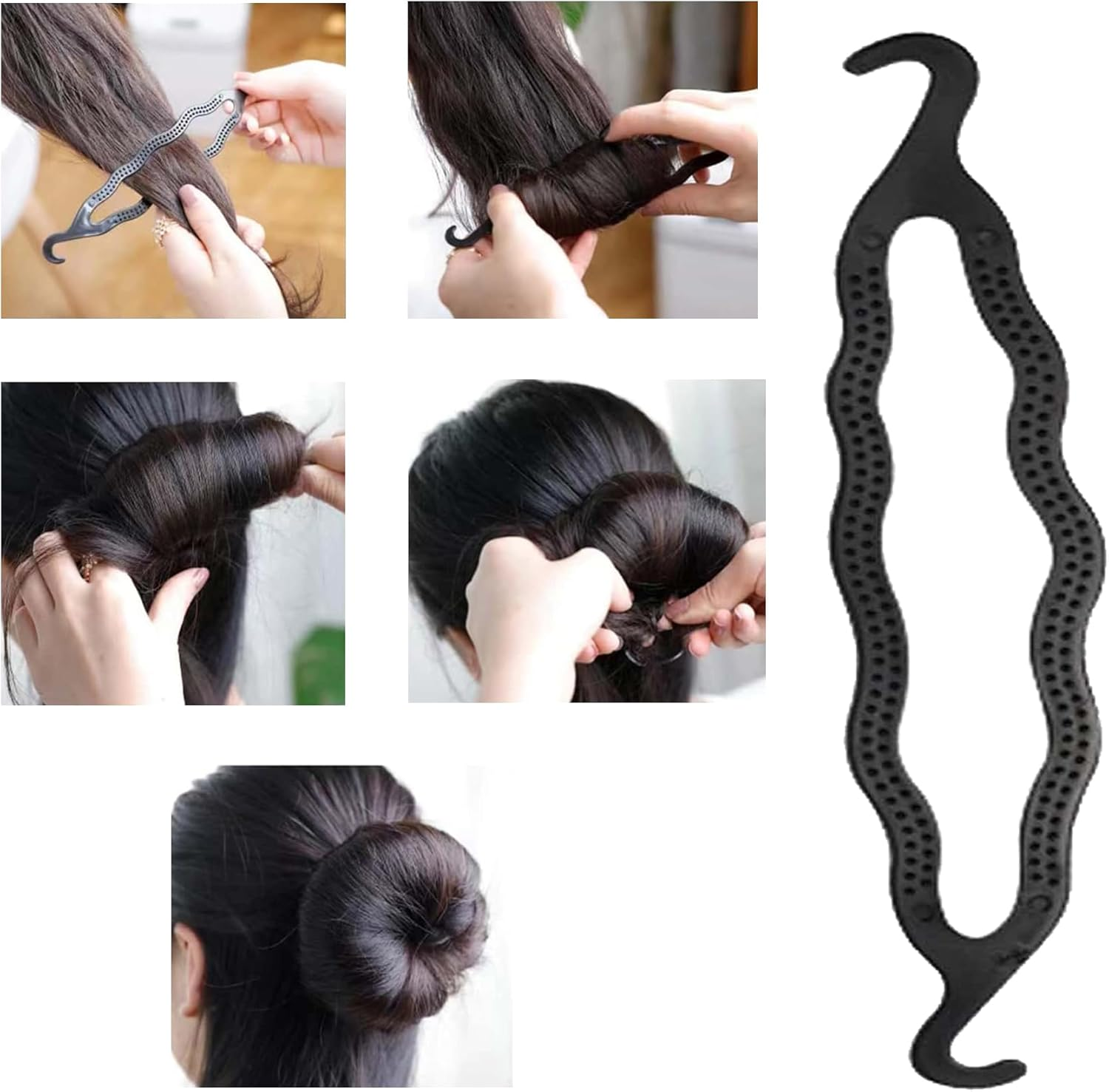 6 Pieces Hair Styling, Topsy Tail for Hair, Hair Braiding Tool, Hair Styling Accessories, Hair Styler, Hair Styling Accessory Set, Bun Maker image number 2
