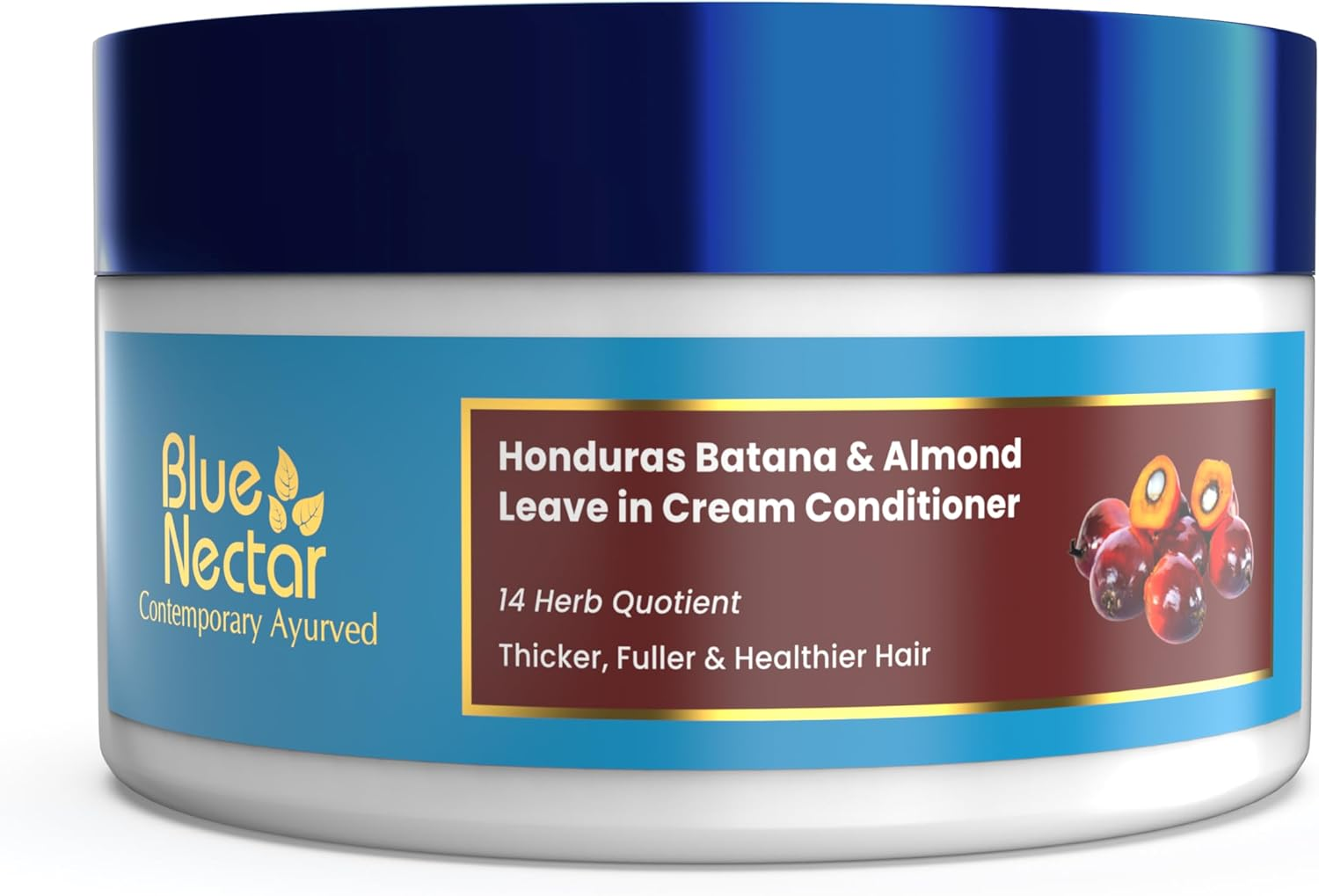 Blue Nectar Batana & Almond Leave-In Conditioner for Soft, Smooth, and Manageable Hair | Detangles & Adds Shine | Nourishing Formula for All Hair Types (14 Herbs, 200Ml) image number 1