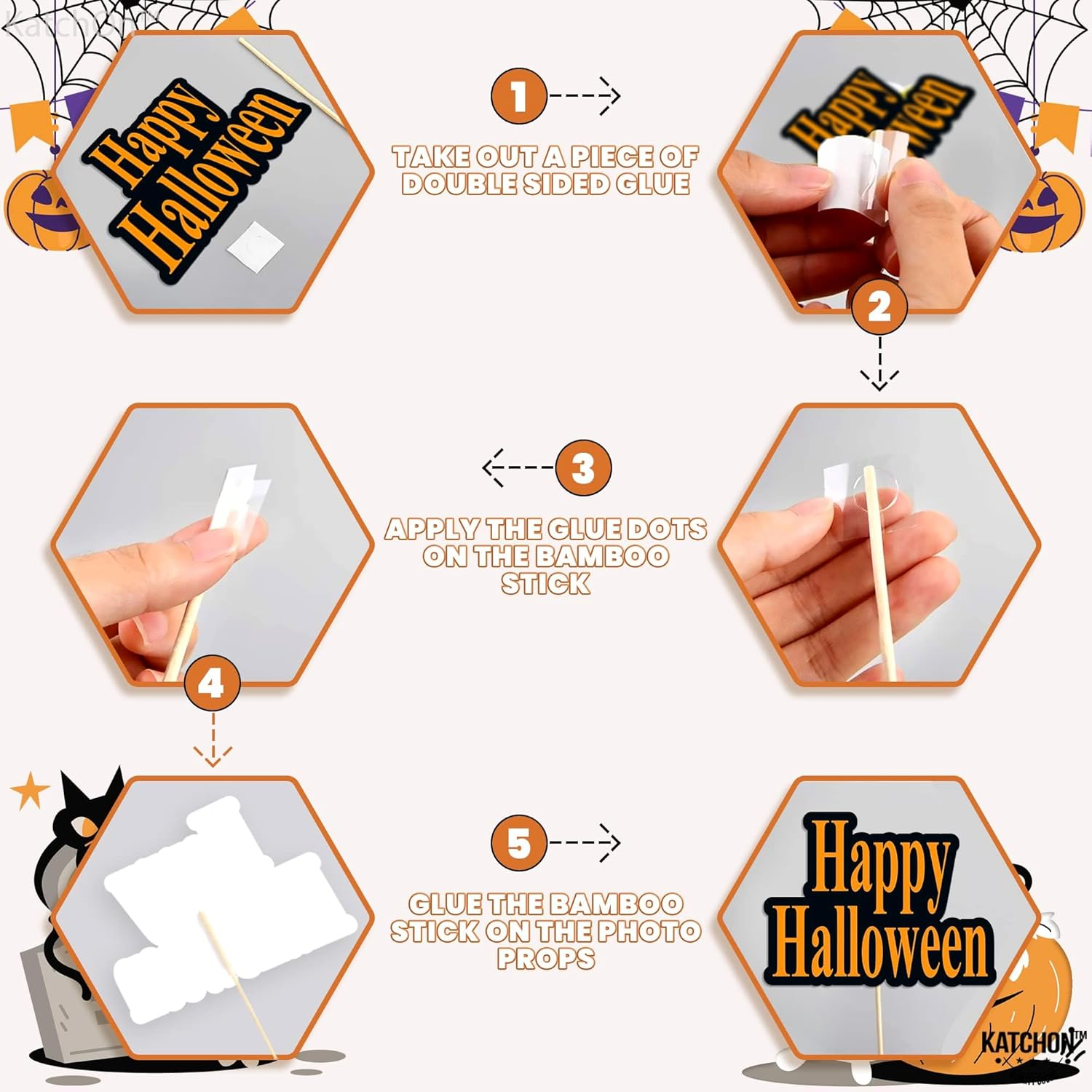 Halloween Photo Booth Props Kit Halloween Party Photo Props Decorations Party Favors for Halloween Party Photography Decoration 35Pcs