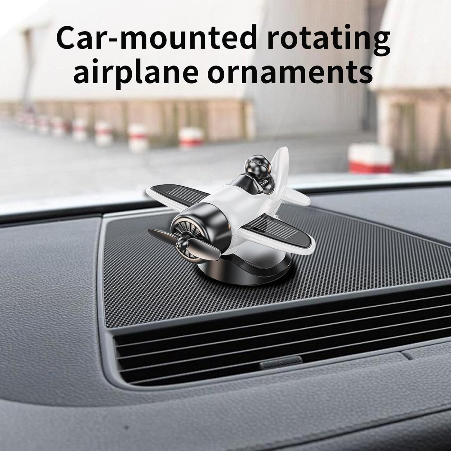 Solar Airplane Car Ornaments - Solar Powered Airplane Shaped Car Ornaments | Home Decorations for Travel Men Women Birthday Daily Christmas Private and Others image number 3
